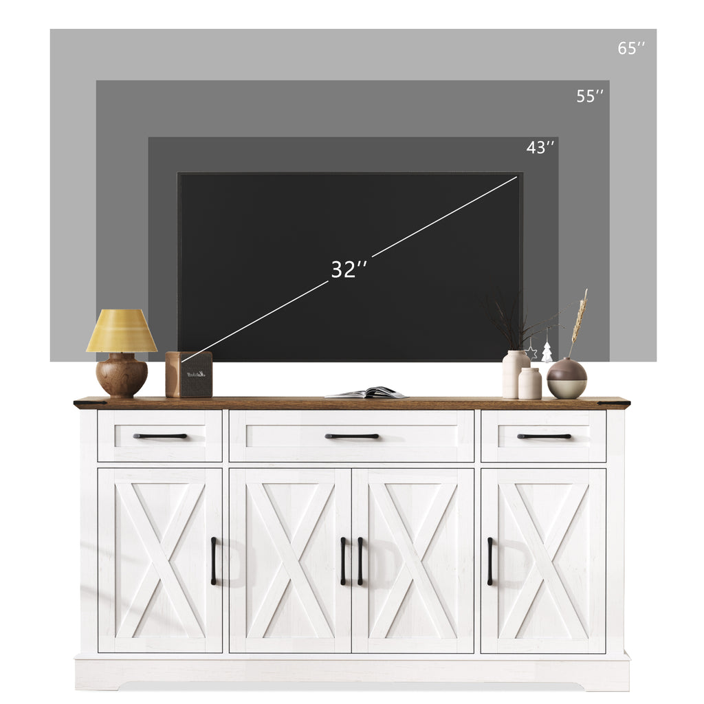 [variant:N853P444963W] 55-Inch Farmhouse Buffet Cabinet with Drawers image 27