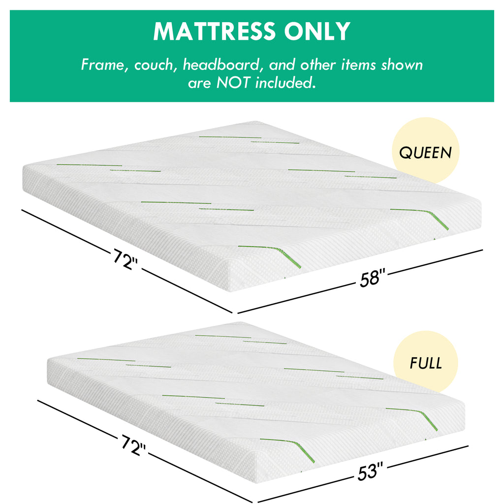 [variant:W3686P477347] Queen Memory Foam Sofa Bed Mattress – 3-Inch, White image 4