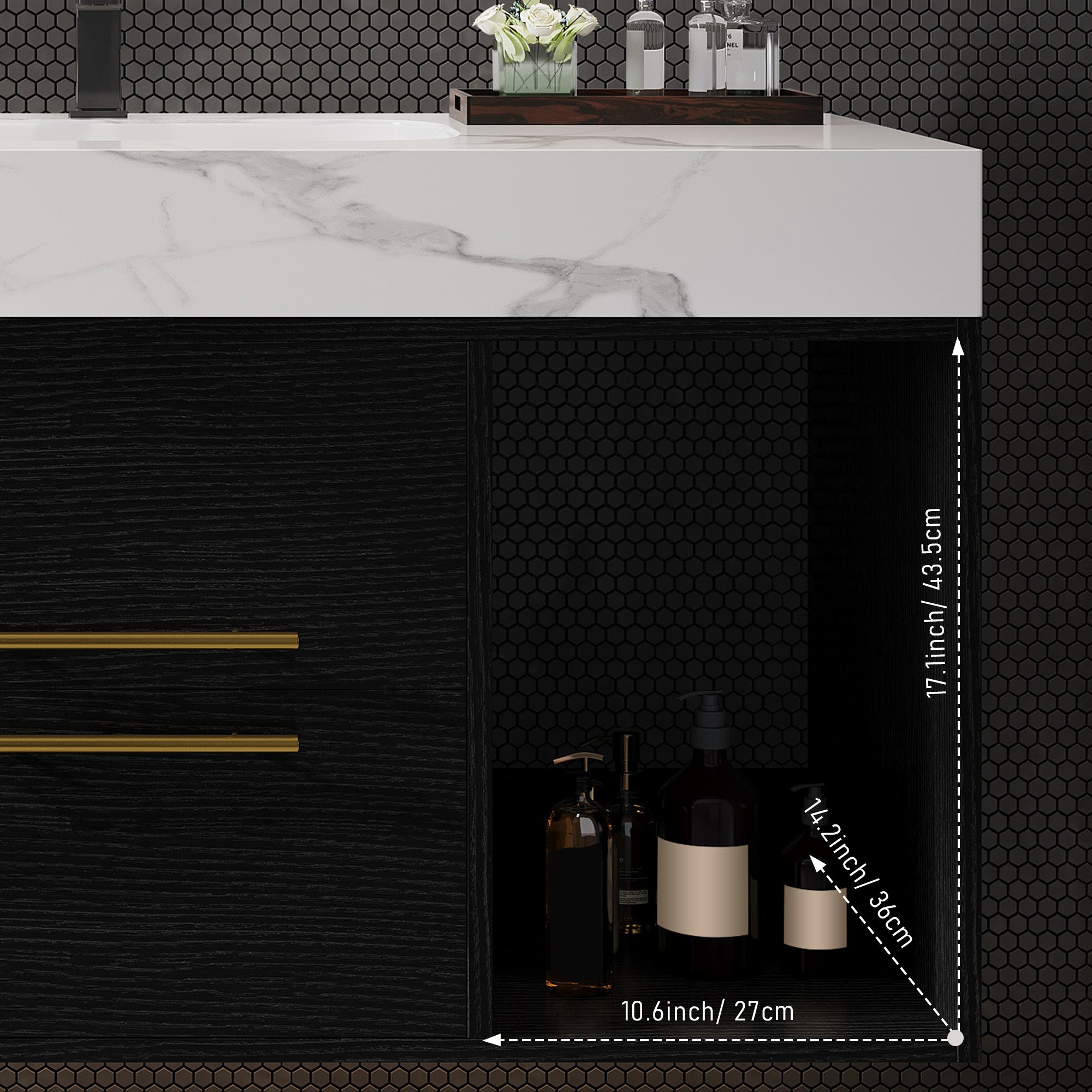 [variant:W5307S00005] Floating Bathroom Vanity with Ceramic Sink – 39.4-Inch image 7