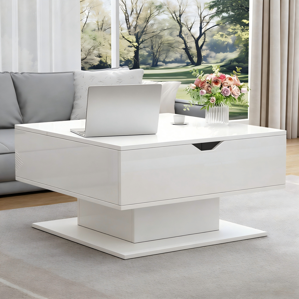 [variant:N892P428789W] High-Gloss Hydraulic Lift Coffee Table with Storage image 4
