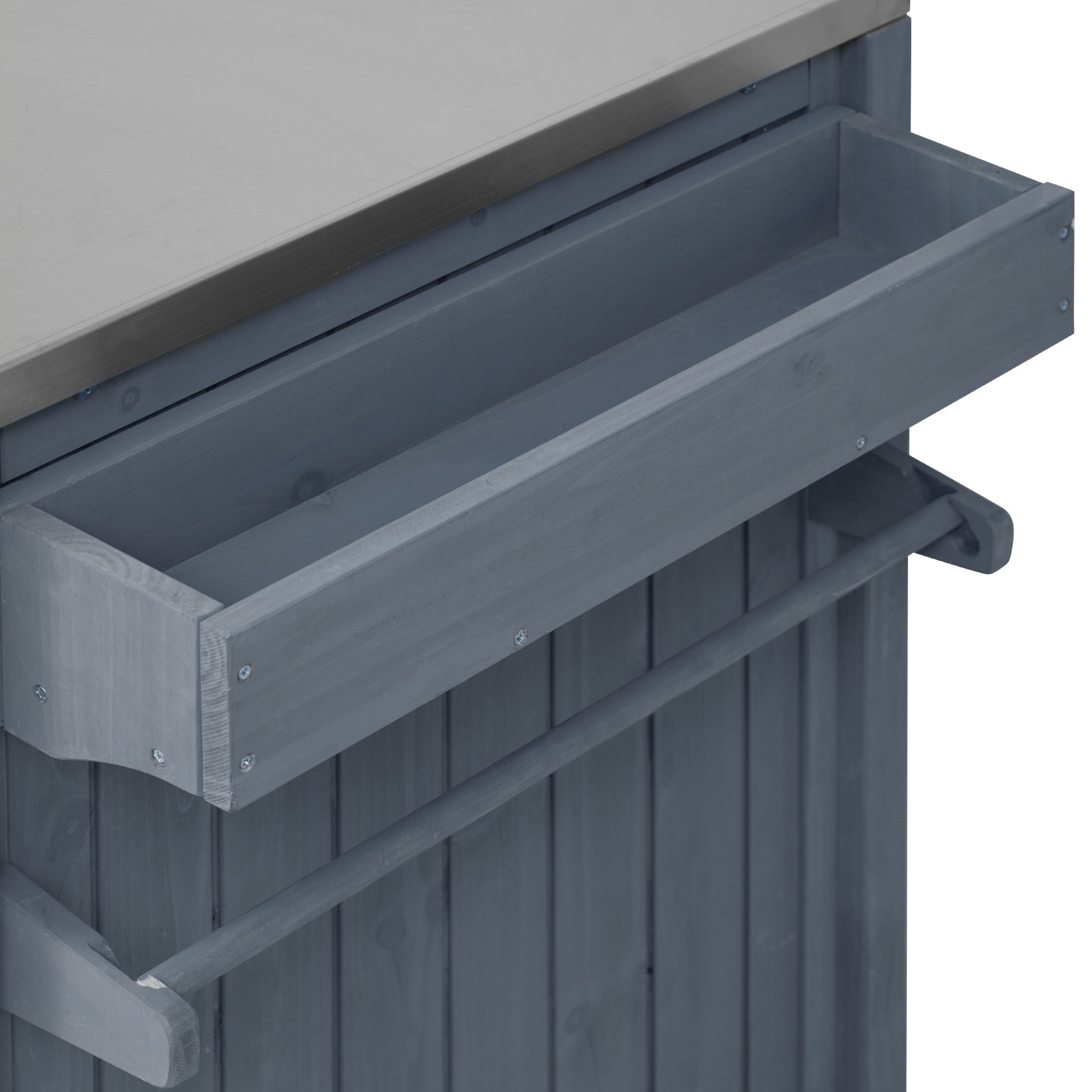 [variant:N853P386132G] Outdoor Grill Cart for 21–22-Inch Kamado Grills – Gray and Blue, 66.5-Inch image 50