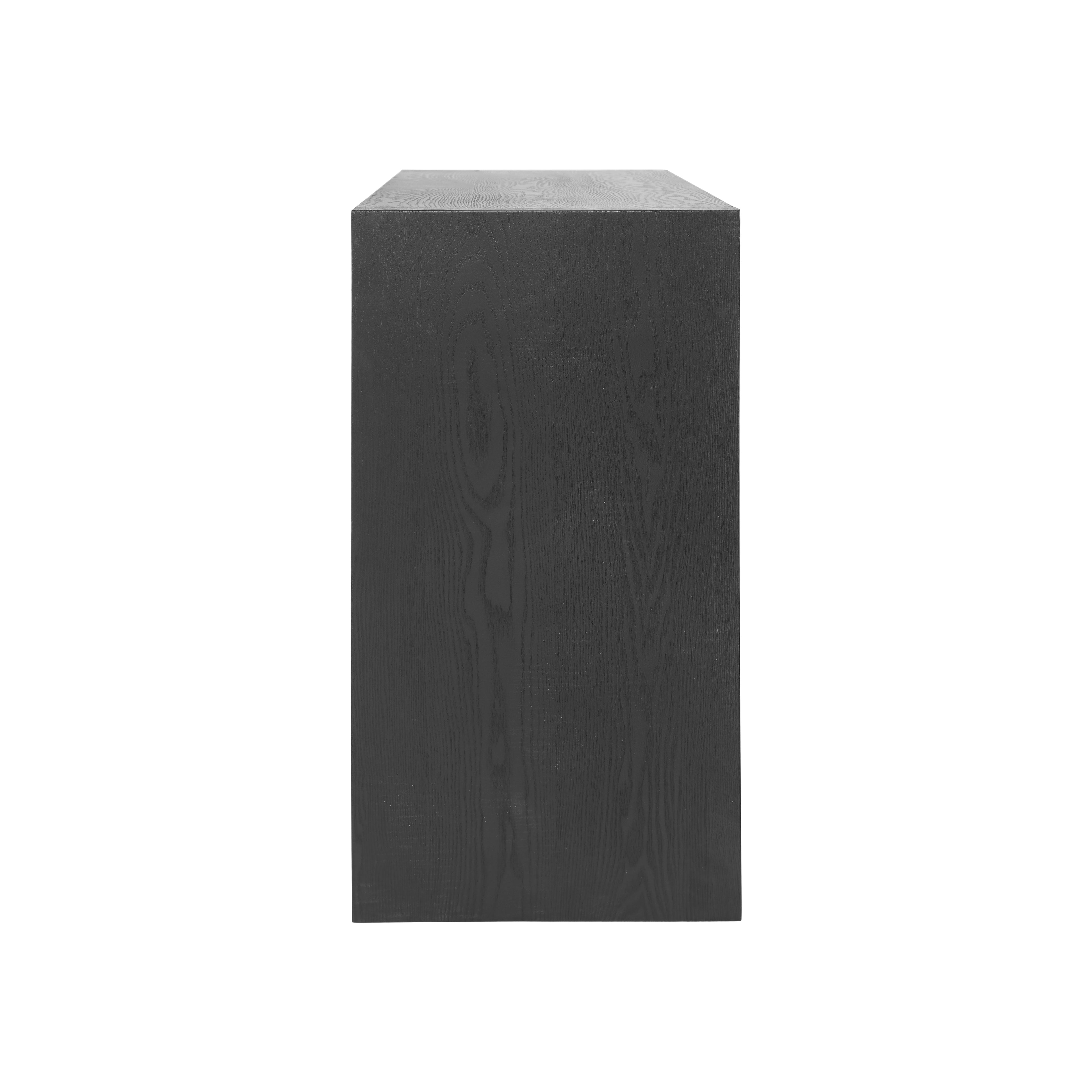 Farmhouse Console Table with Drawers & Storage Shelf — [variant:N876P351923B] Black image 11