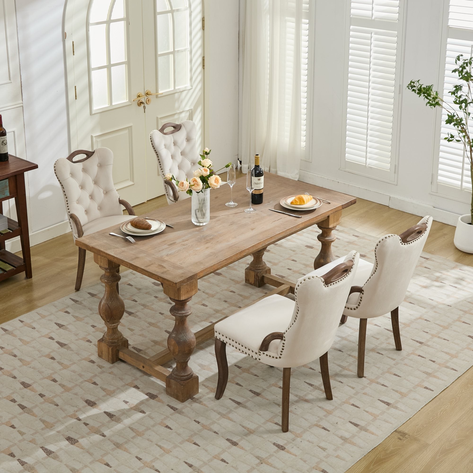 [variant:W5755P512977] Tufted Velvet Dining Armchairs – Set of 2 image 25