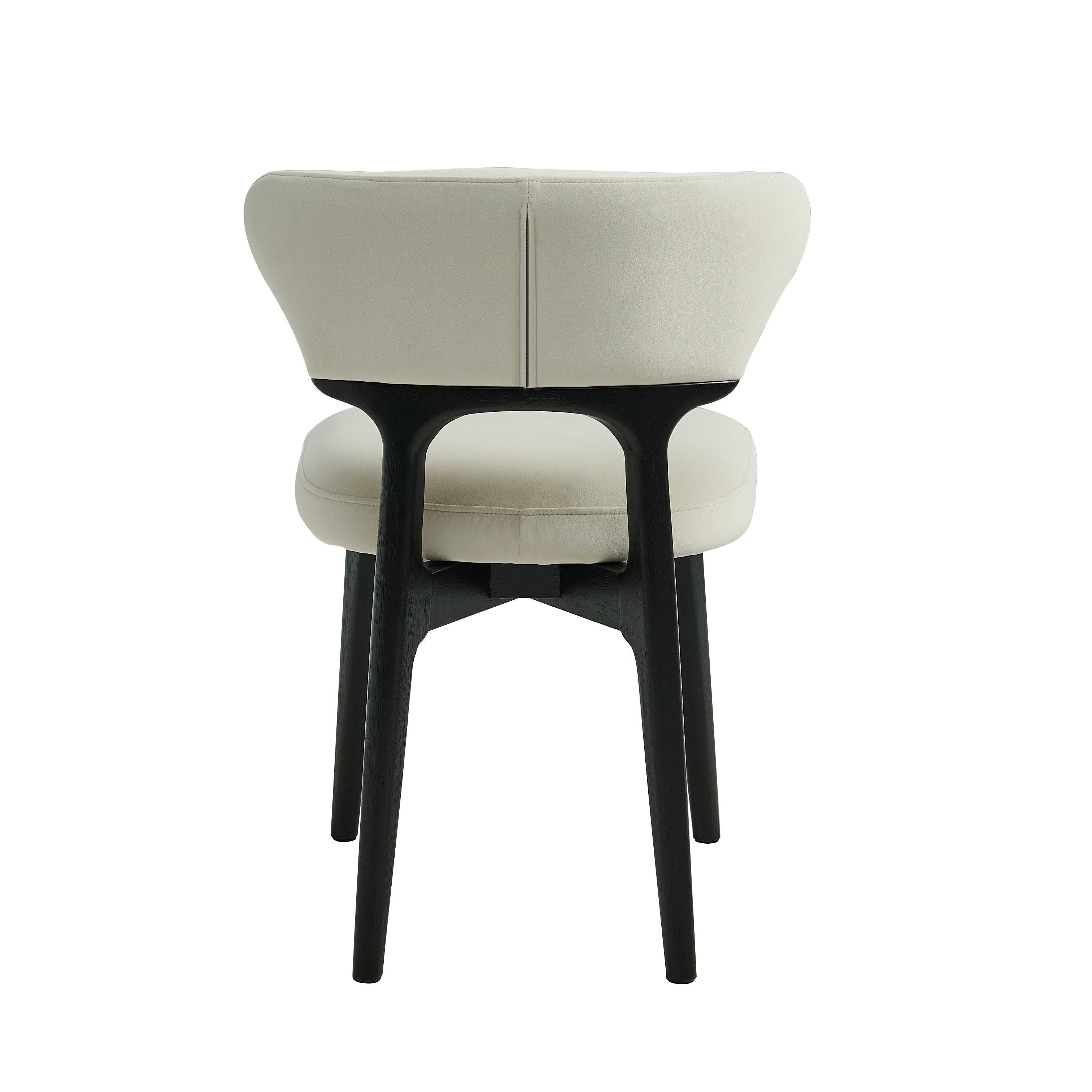 [variant:N876P312810A] Set of 2 Black Upholstered Solid Wood Dining Chairs image 7