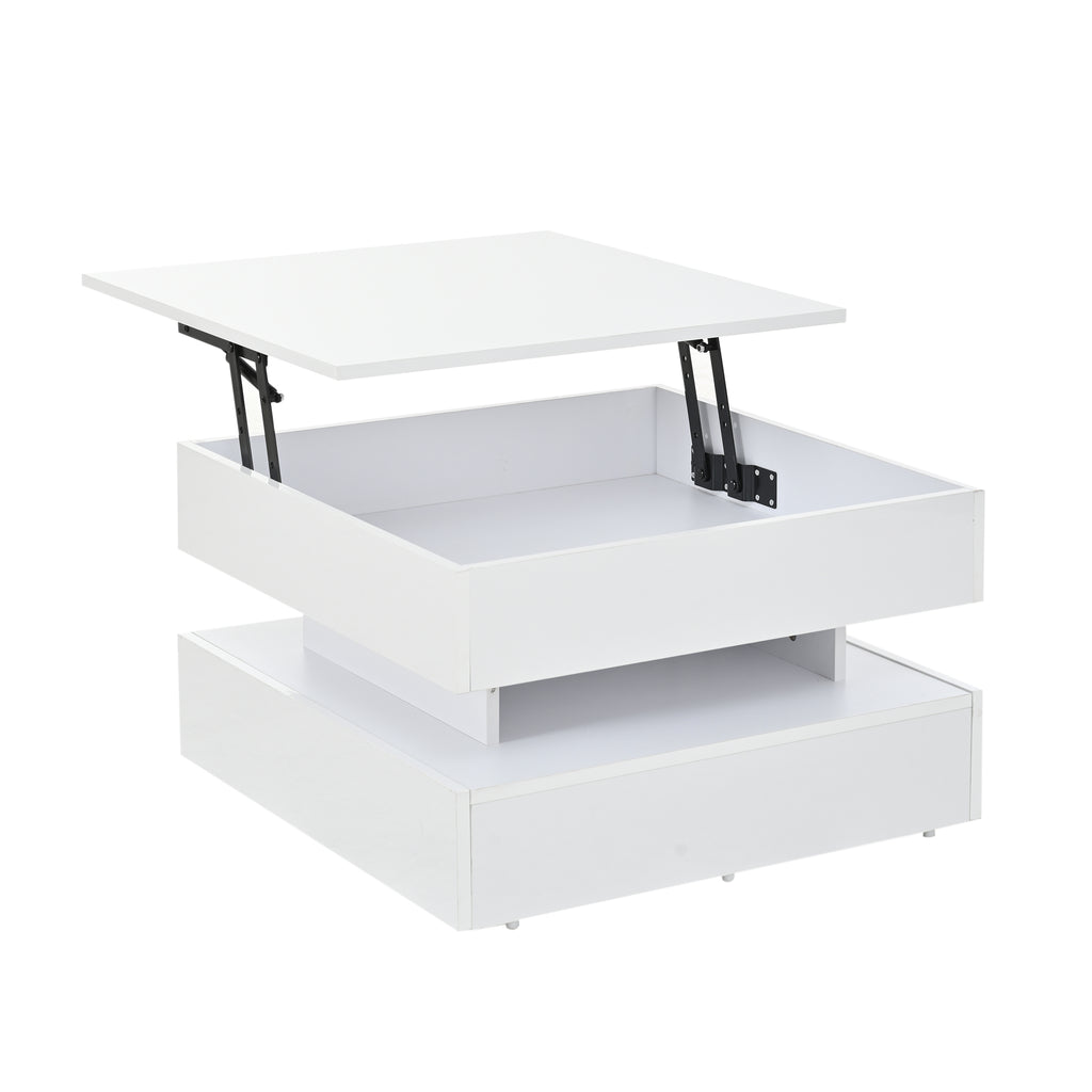 [variant:N892P407973W] White Lift-Top LED Coffee Table with 2 Drawers image 33