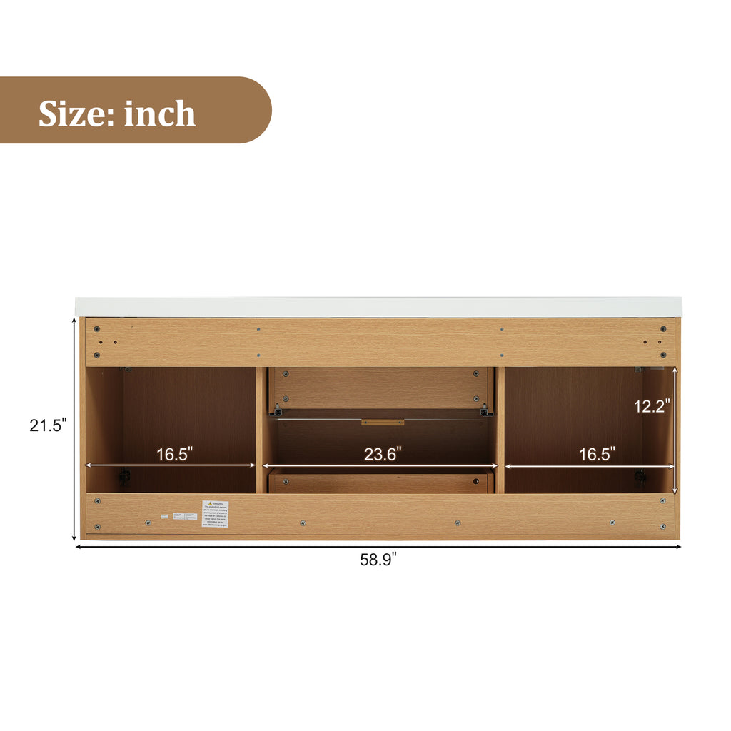 [variant:N729P000007N] Double-Sink Bathroom Vanity with SMC Top – 59.3-Inch image 12