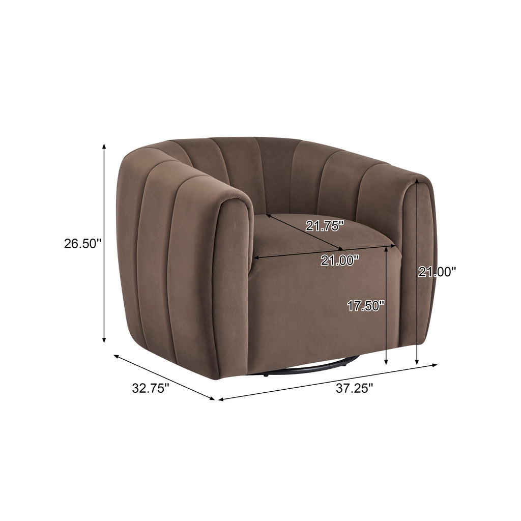 [variant:N898P443732D] Velvet Swivel Armchair image 10