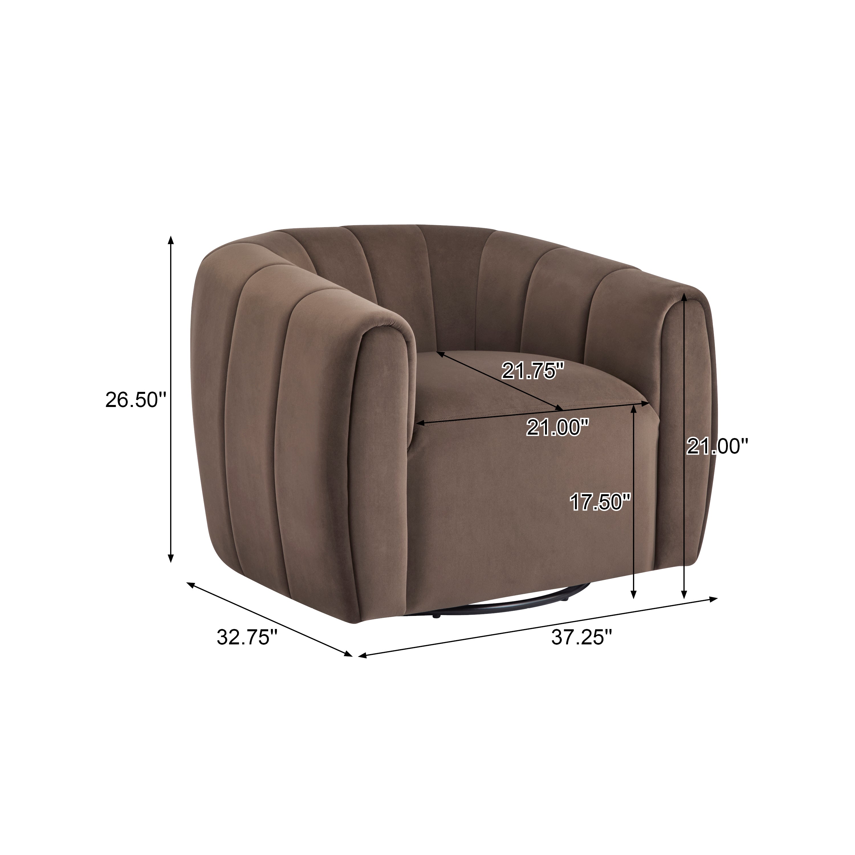 [variant:N898P443732D] Velvet Swivel Armchair image 10