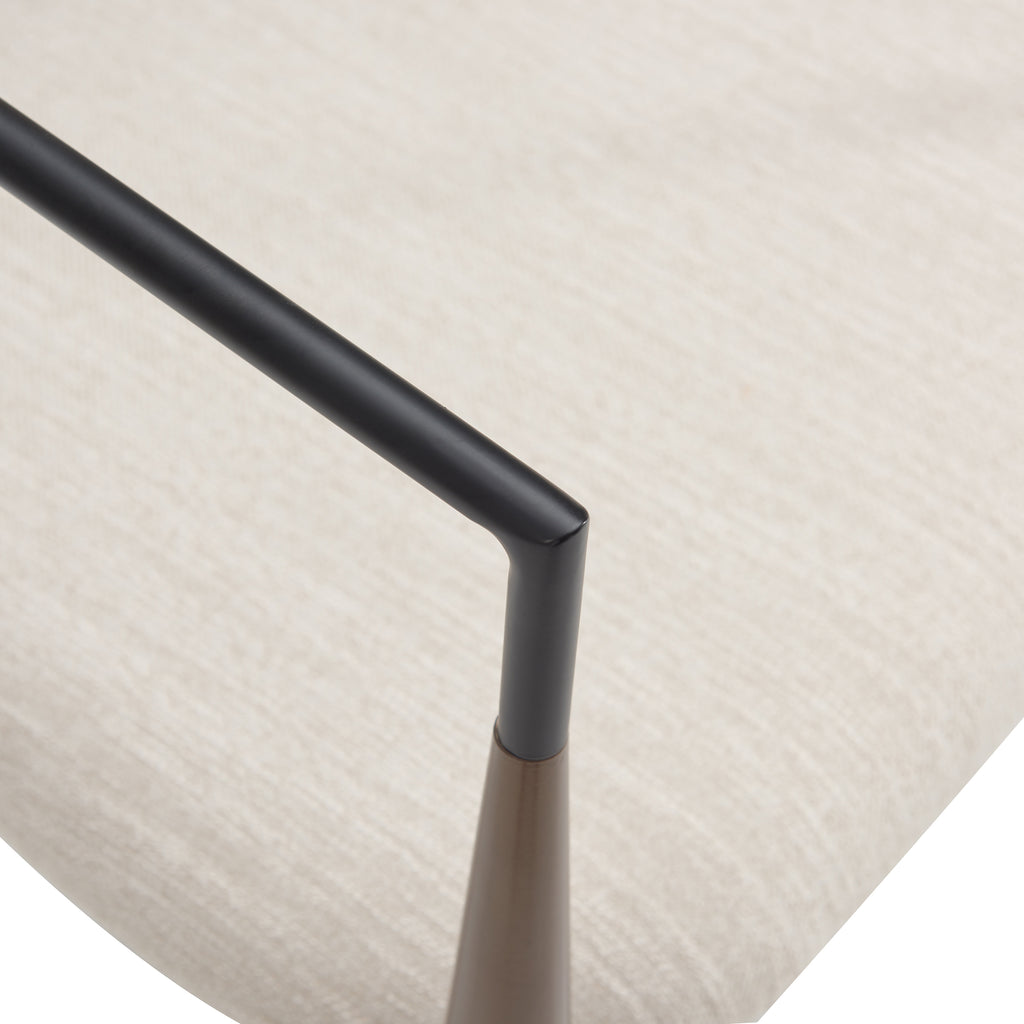 [variant:N872P280326H] Set of 2 Beige Upholstered Metal Dining Chairs image 10