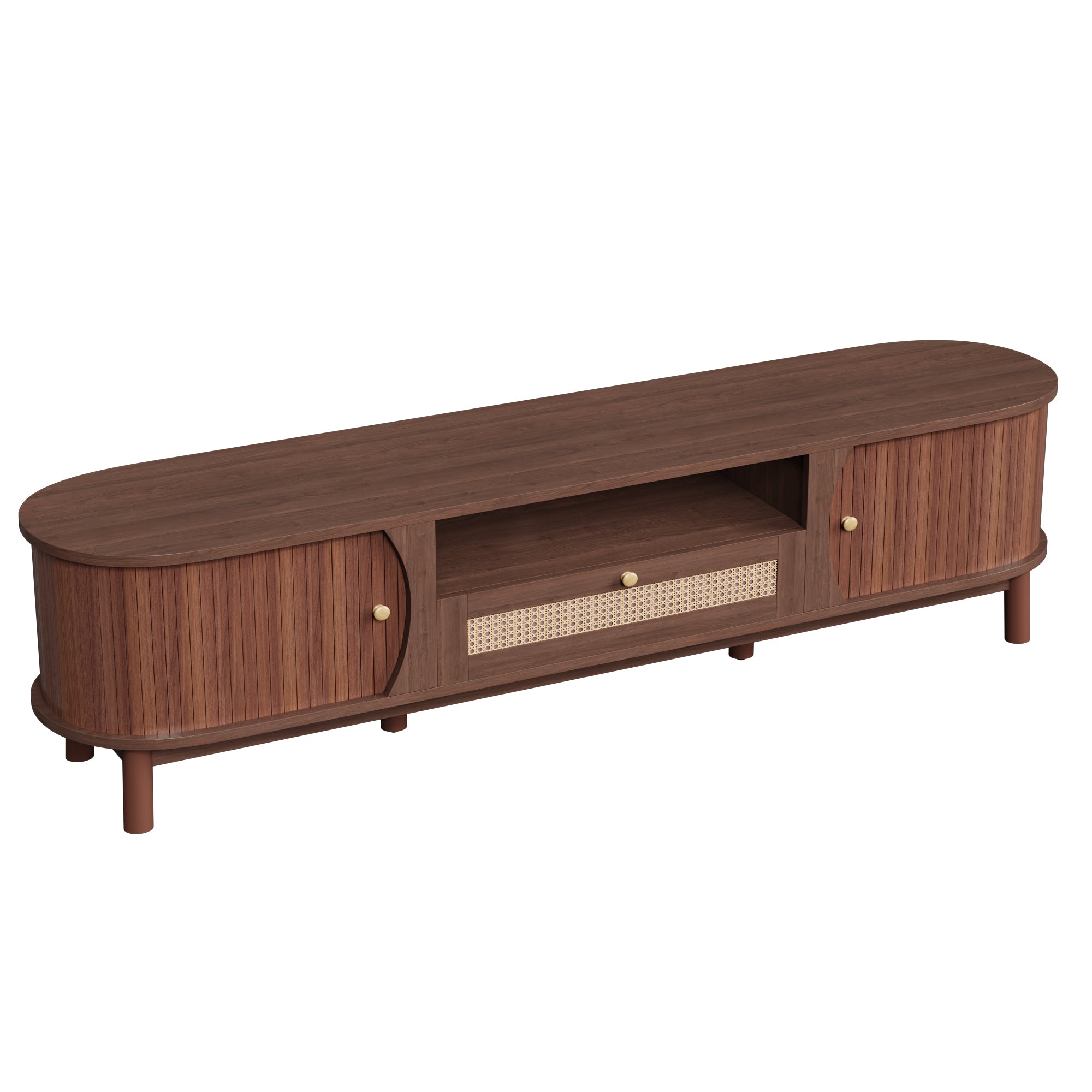 [variant:GA725398N] Walnut TV Stand and Coffee Table Set image 13