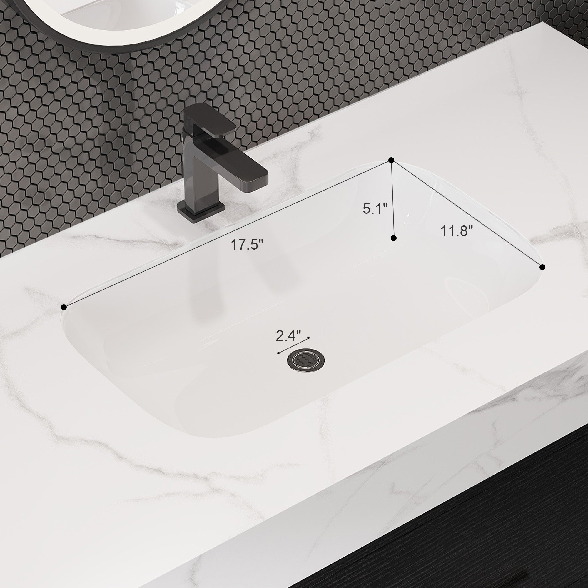 [variant:W5307S00005] Floating Bathroom Vanity with Ceramic Sink – 39.4-Inch image 15