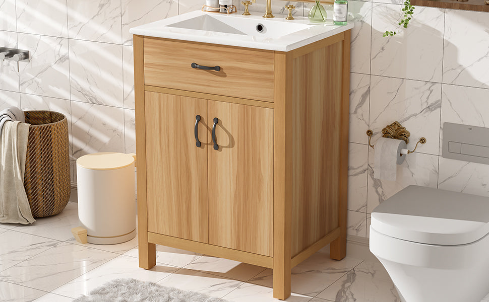[variant:N848P469792N] Solid Wood Bathroom Vanity with Ceramic Sink – 24-Inch image 23