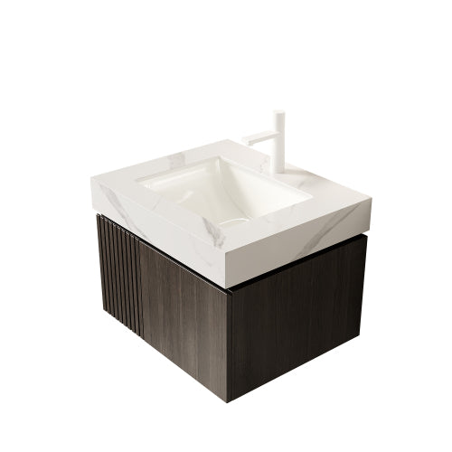 Vanity Top with Ceramic Basin – 24-Inch, Carrara White — [variant:W6063P511964] White image 4