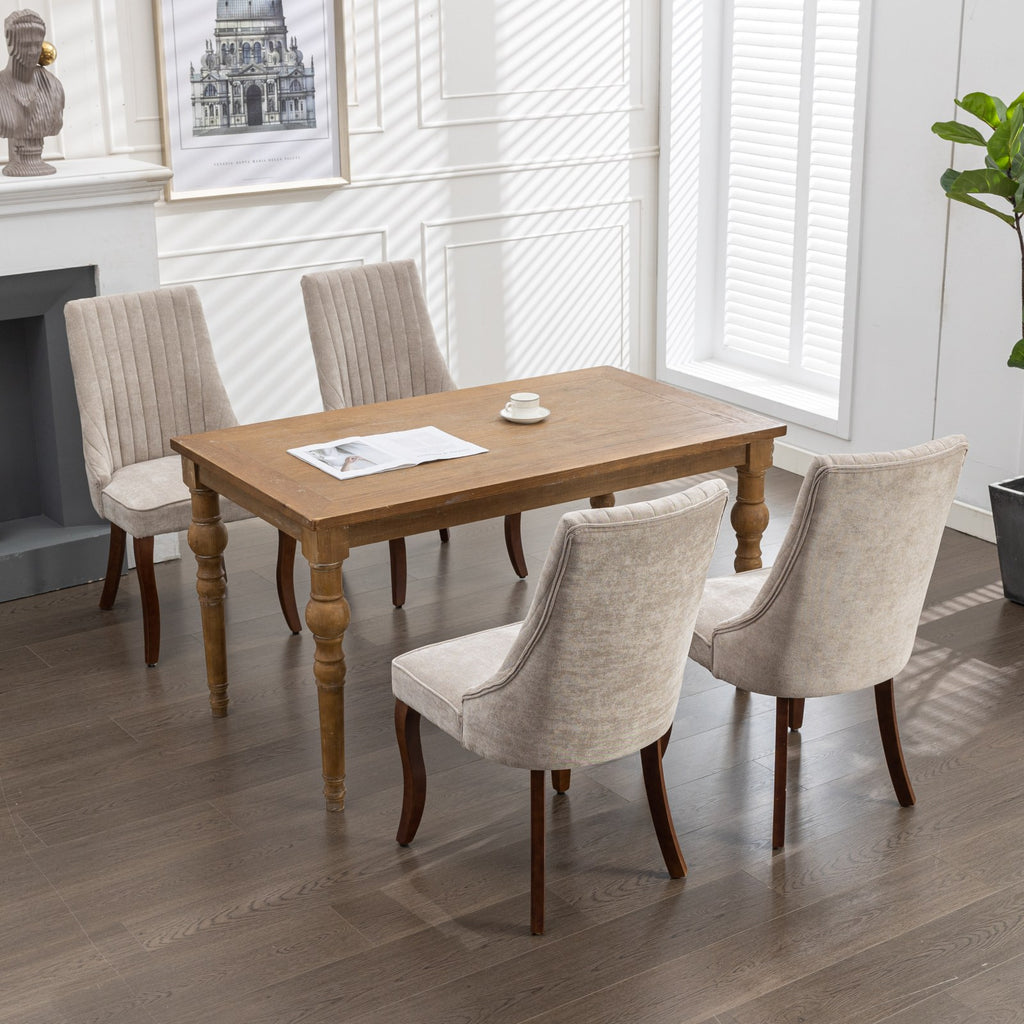 [variant:W5755P474631] Rayon Set of 2 Beige Fabric Dining Chairs image 15