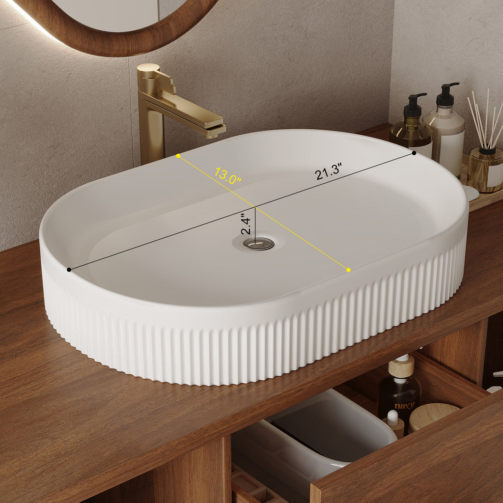 [variant:W5307S00007] Wall-Mounted Bathroom Vanity with Oval Ceramic Sink – 39.4-Inch image 11