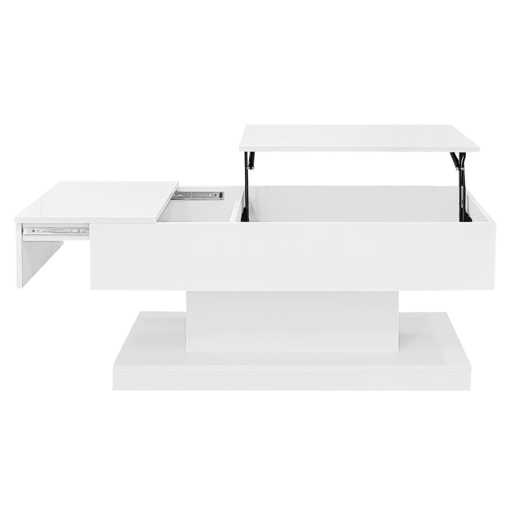 [variant:N892P407974W] High-Gloss Lift-Top Coffee Table with LED Lights image 48