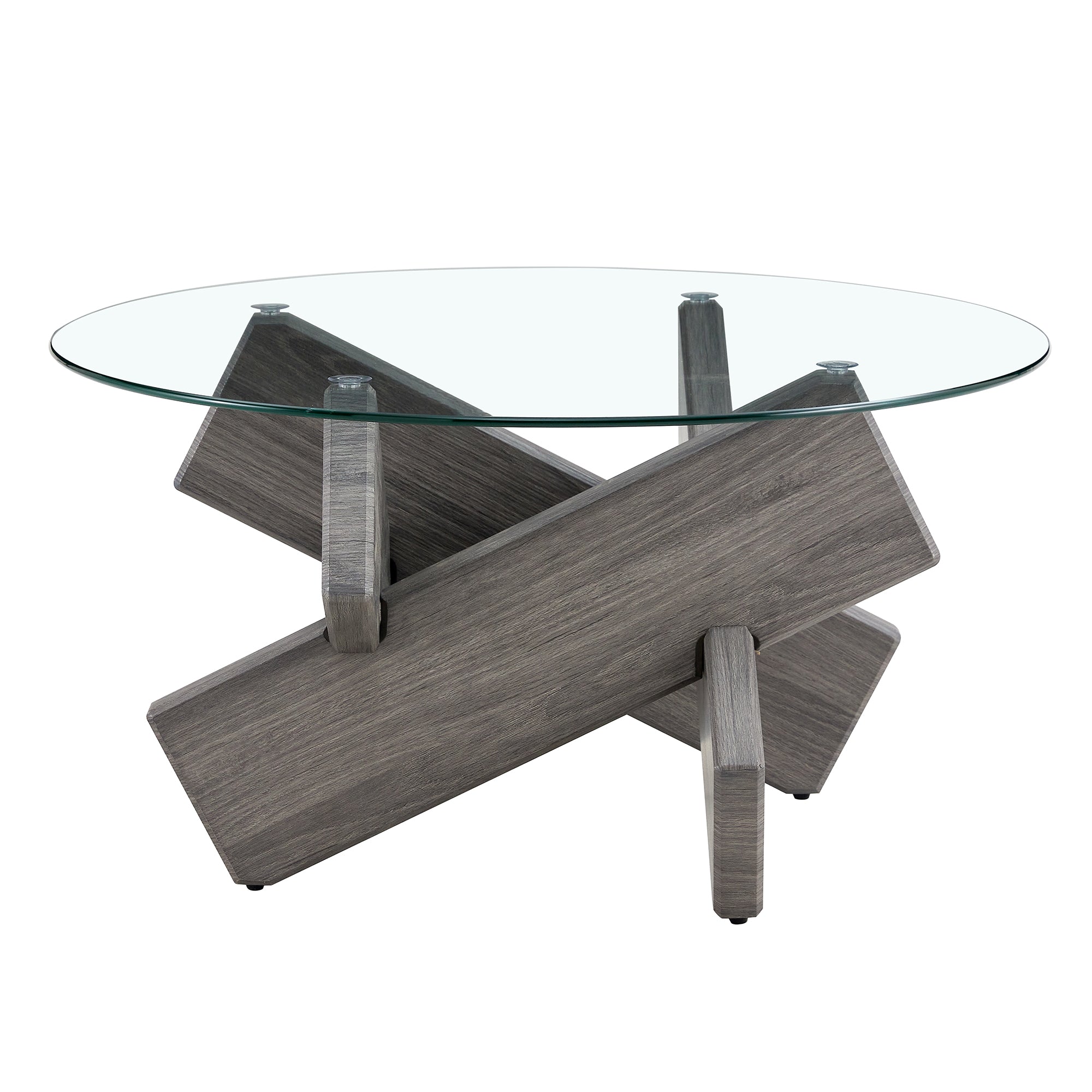 [variant:W3806P404748] Round Glass Coffee Table with Gray Patterned Base – 33.4-Inch image 19