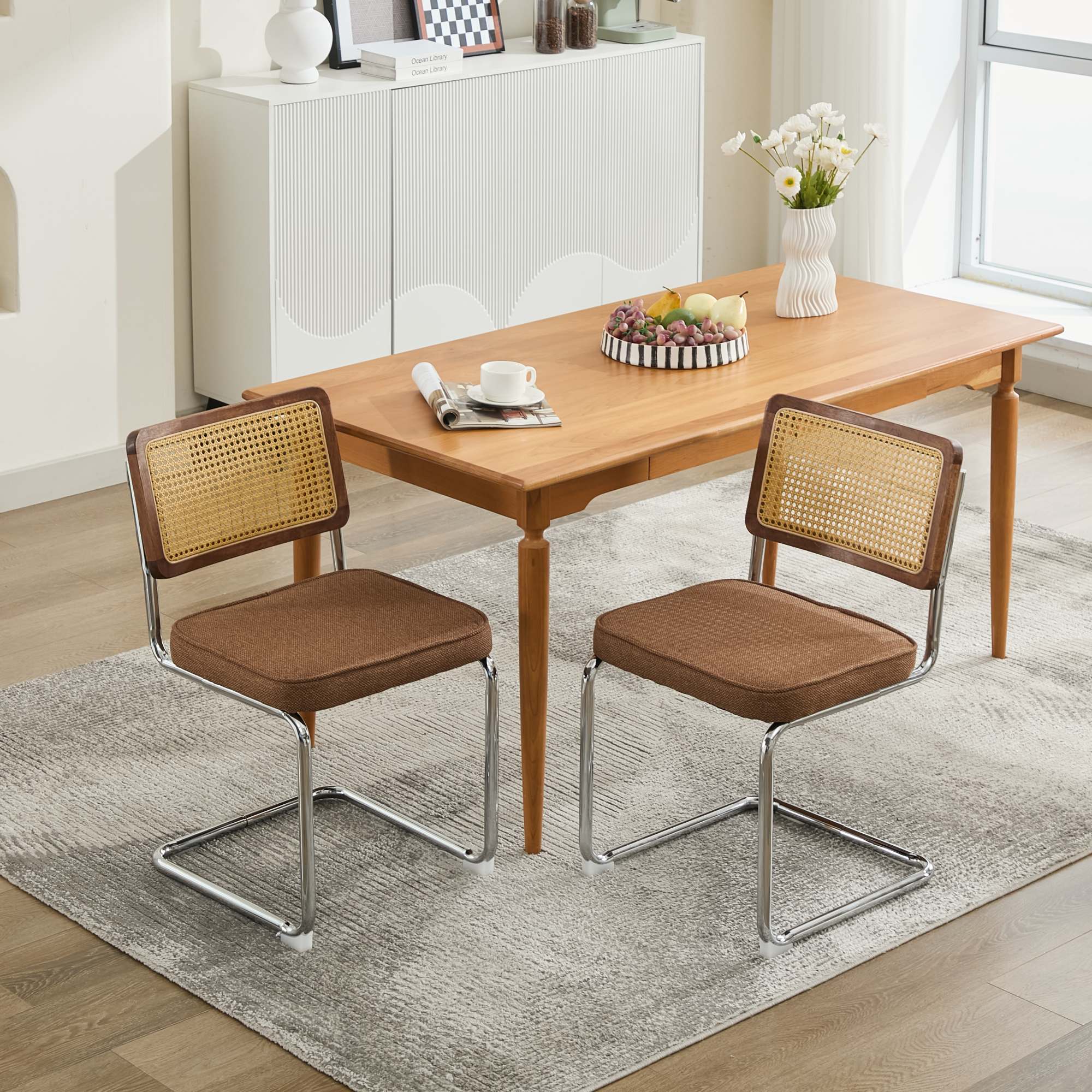 Coffee Rattan-Back Dining Chairs – Set of 2 — [variant:W5755P512975] Rattan-Back Dining Chairs – Set of 2 image 15