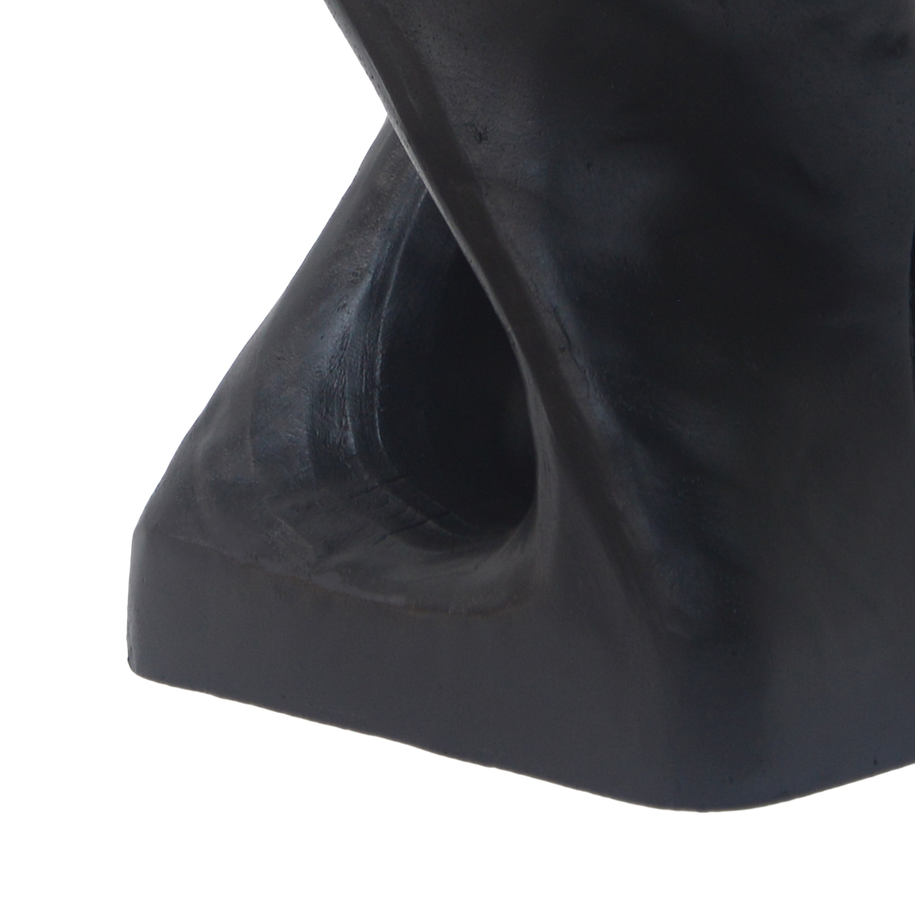Twisted Wood-Look Indoor/Outdoor Side Table — [variant:N911P479287B] Black image 15
