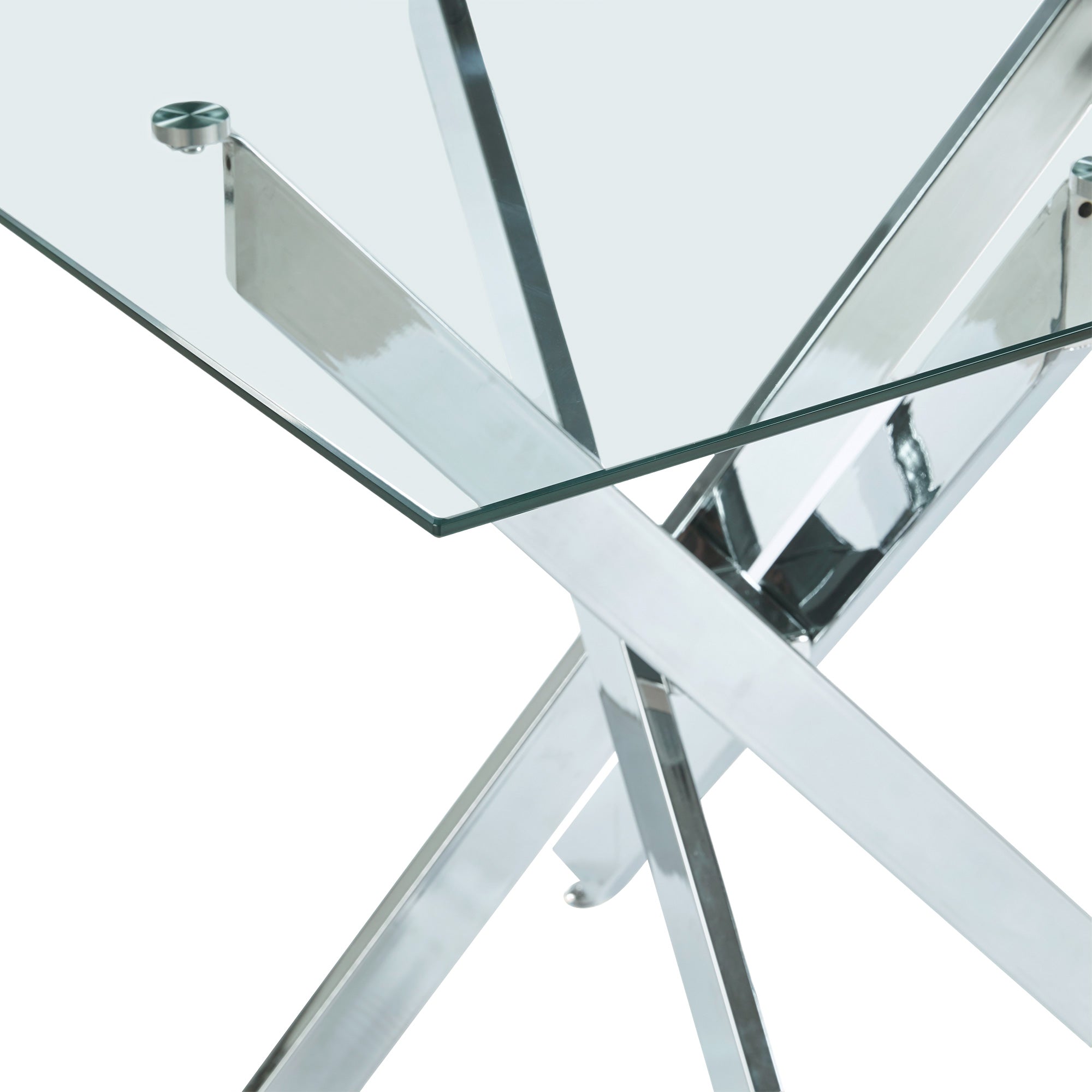 Glass Dining Table – Square or Round — [variant:W3808P395781] Chrome image 9