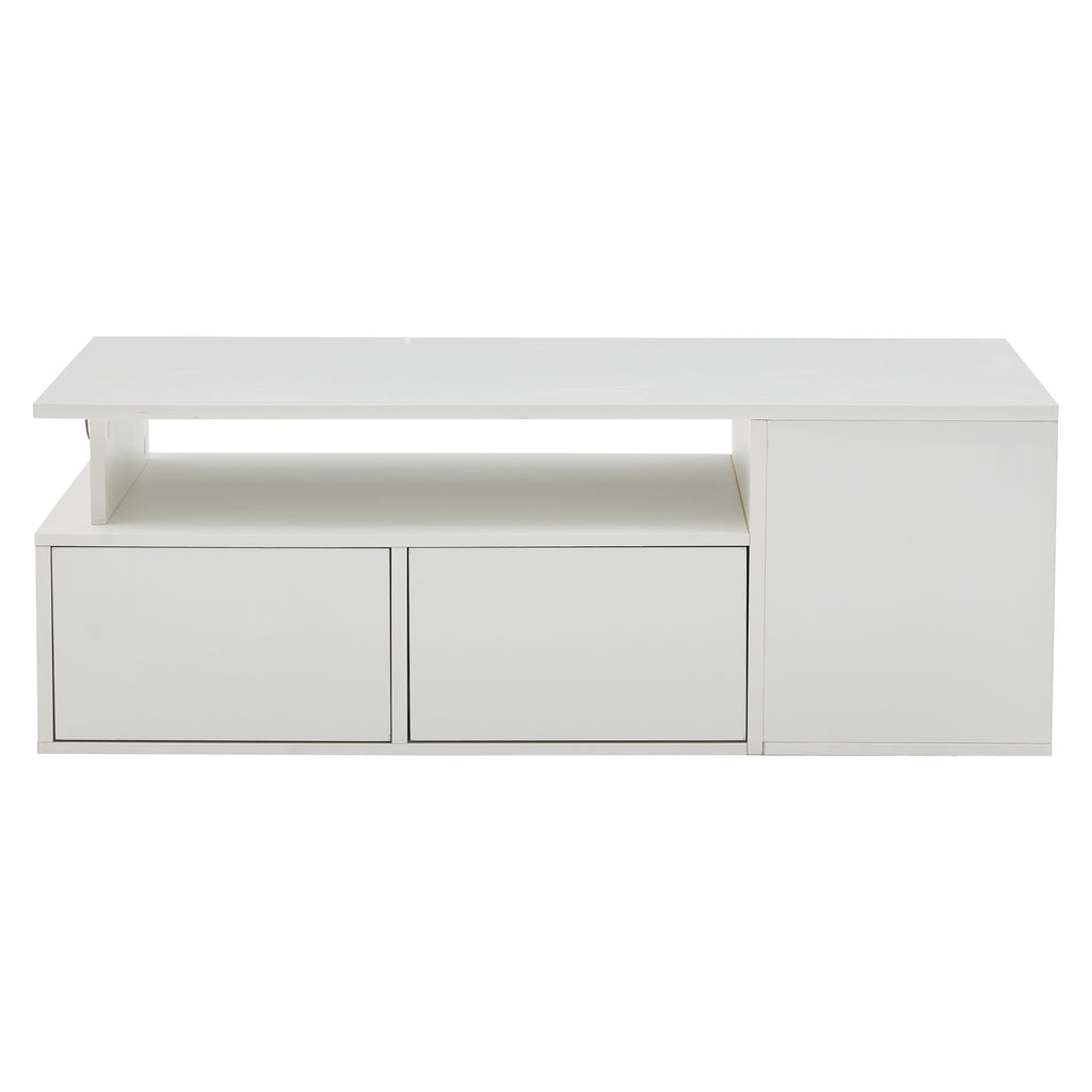 [variant:N892P428788W] High-Gloss LED Coffee Table with Open Storage image 48