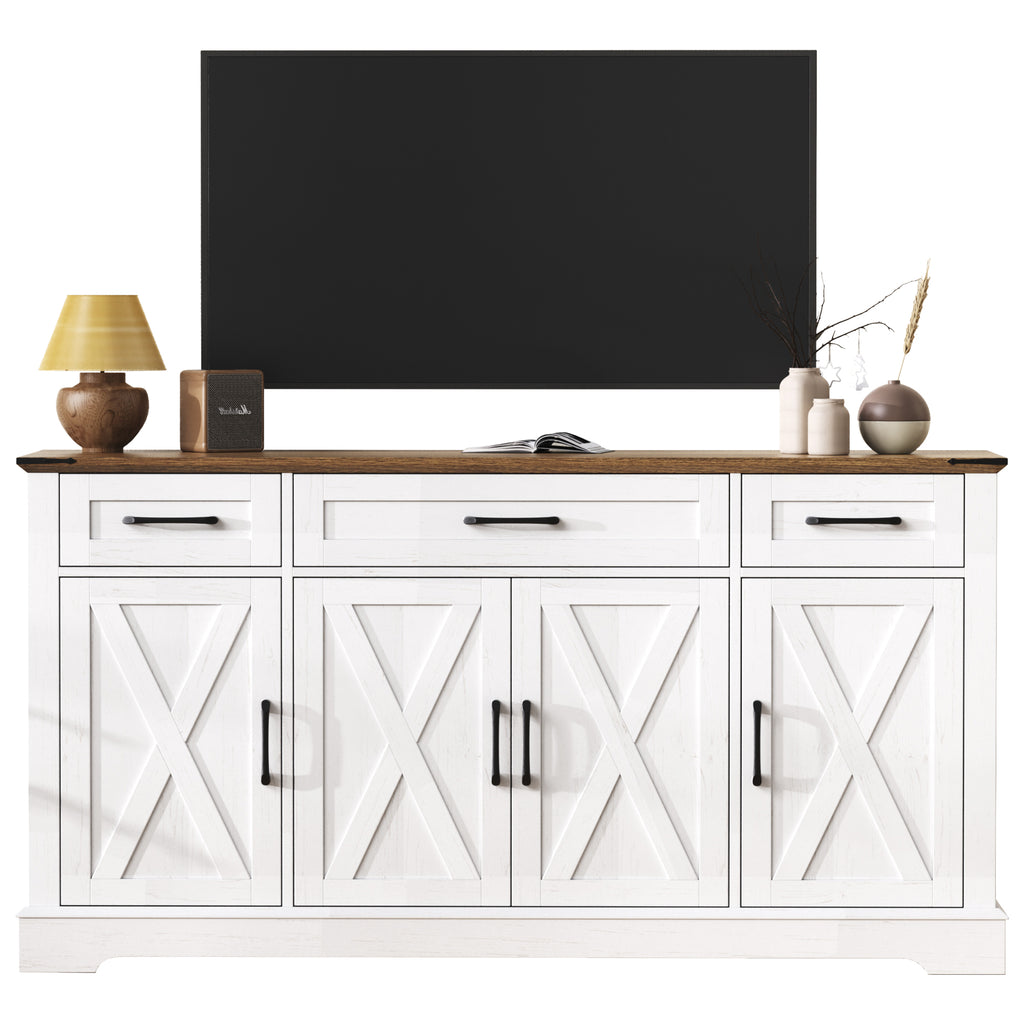 [variant:N853P444963W] 55-Inch Farmhouse Buffet Cabinet with Drawers image 31