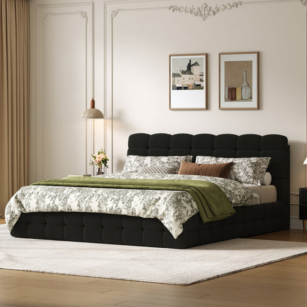 [variant:HS451572AAB] Queen Hydraulic Lift Storage Bed – Black image 2