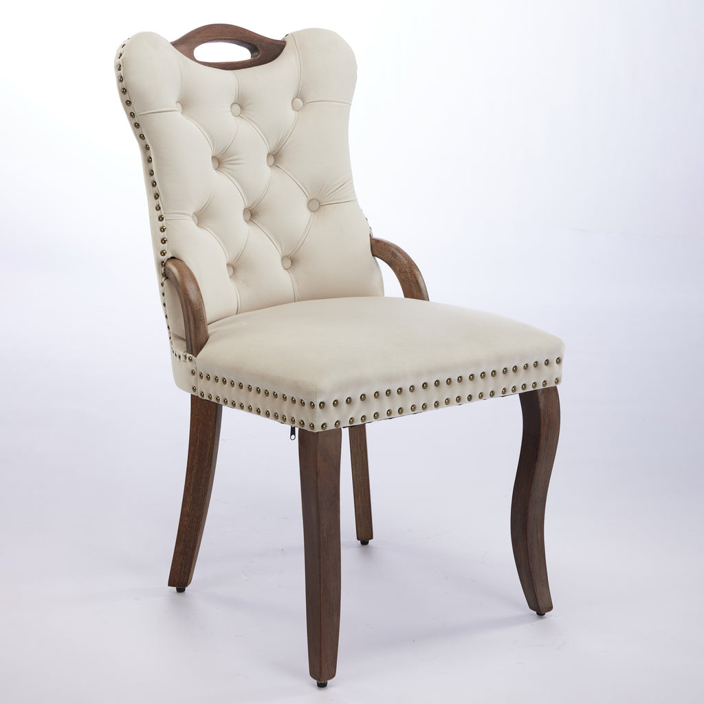 [variant:W5755P512977] Tufted Velvet Dining Armchairs – Set of 2 image 3