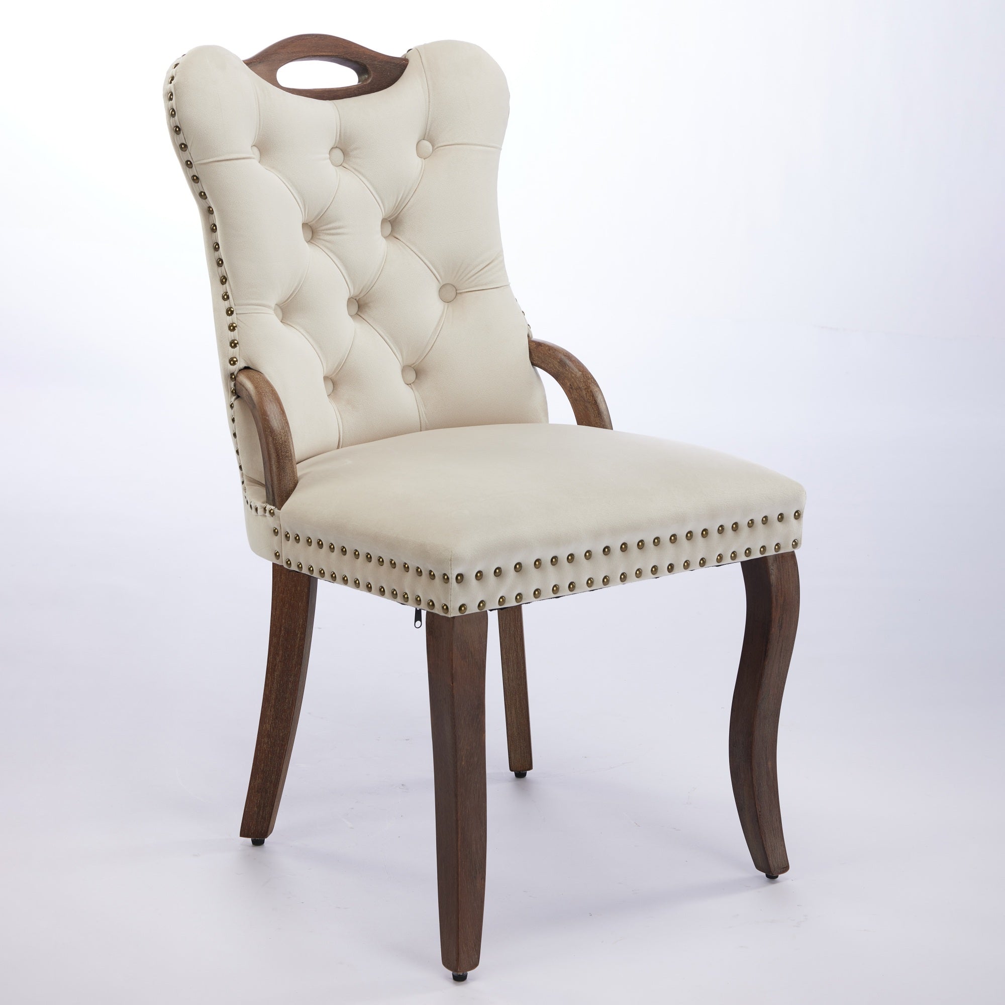 [variant:W5755P512977] Tufted Velvet Dining Armchairs – Set of 2 image 3