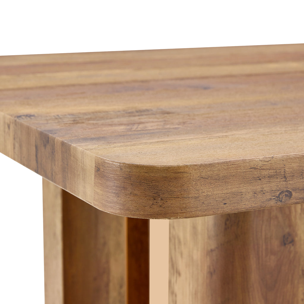 [variant:W3806S00012] Wood-Grain U-Leg Dining Table – 64.5-Inch image 16