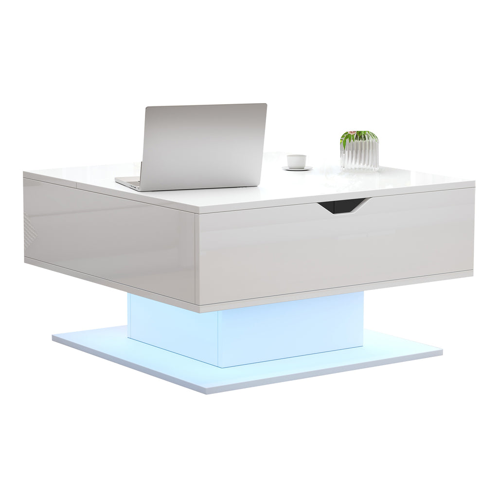 [variant:N892P428789W] High-Gloss Hydraulic Lift Coffee Table with Storage image 7