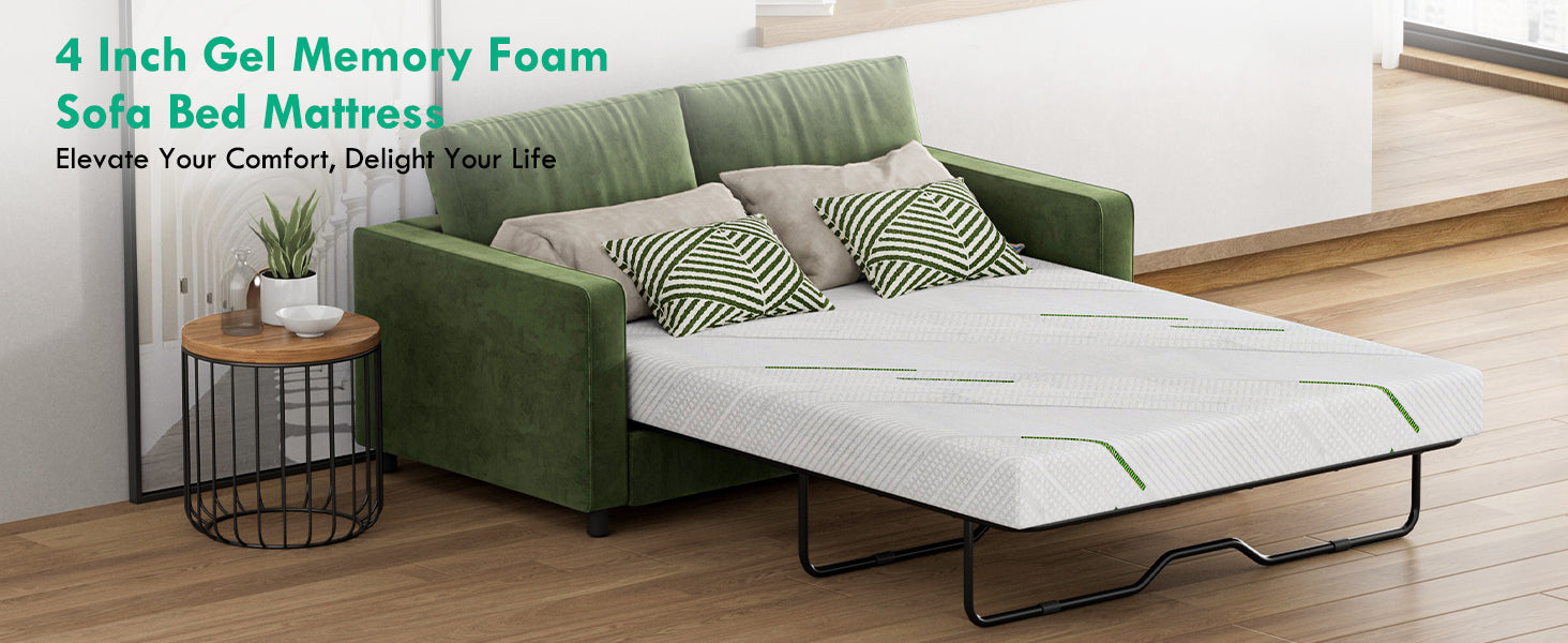 [variant:W3686P477347] Queen Memory Foam Sofa Bed Mattress – 3-Inch, White image 17