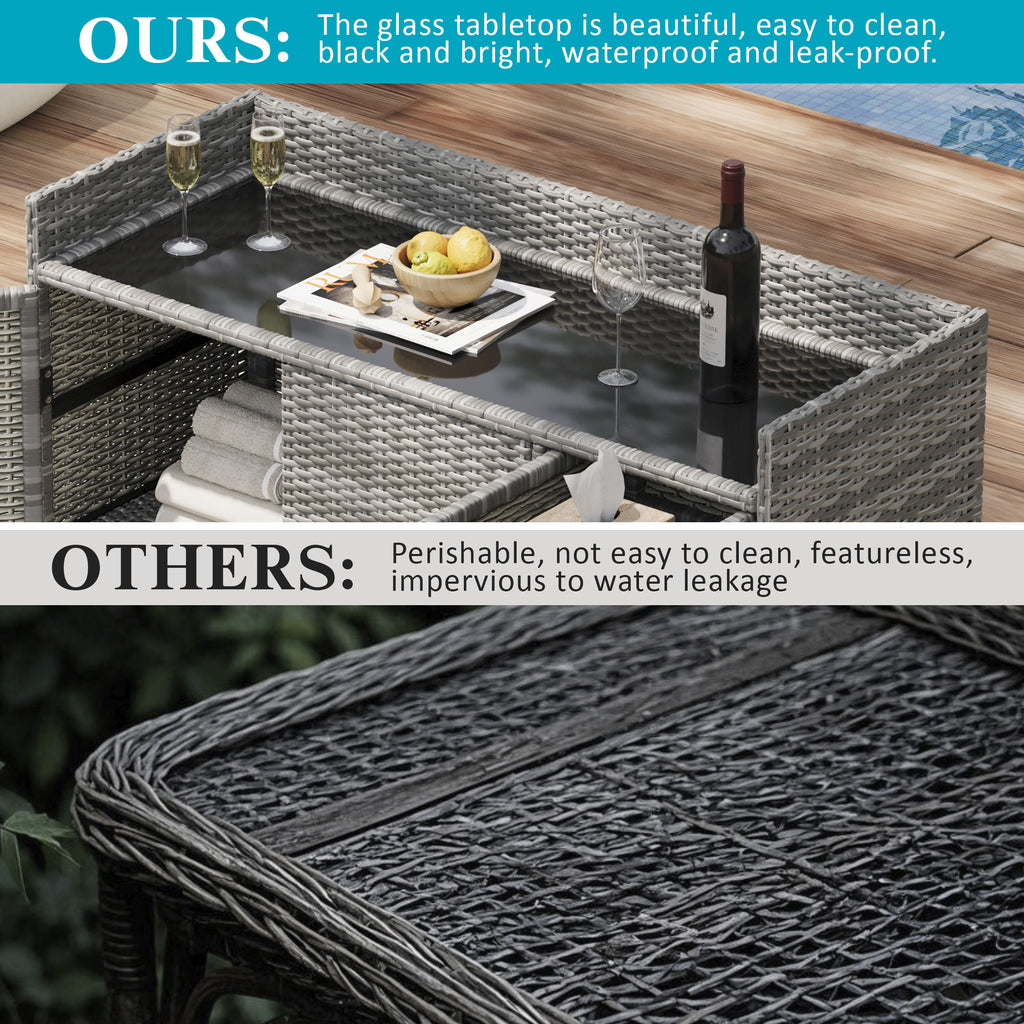 [variant:N853P387142G] Wicker Outdoor Storage Bar Cabinet – 47.5-Inch image 14