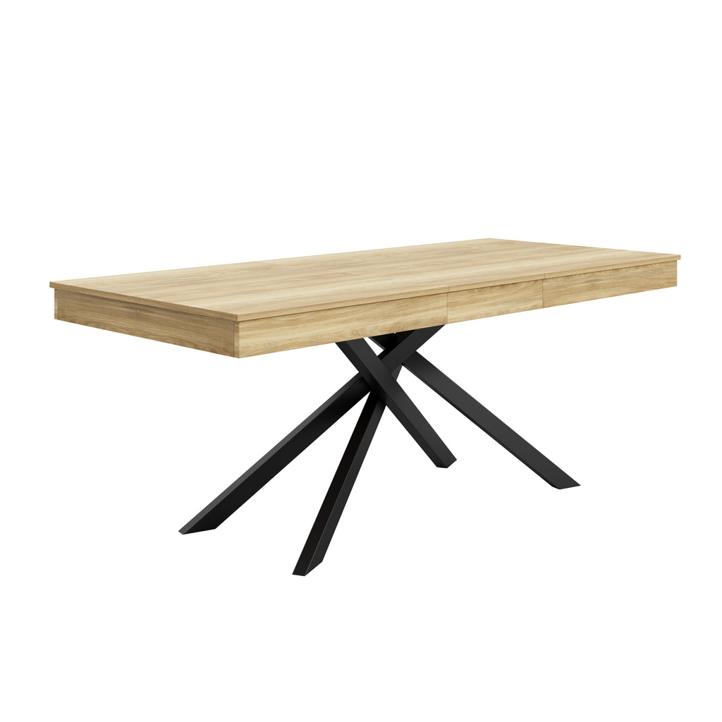 [variant:N859D000003E] Extendable Oak Dining Table – 55–71 Inch image 10