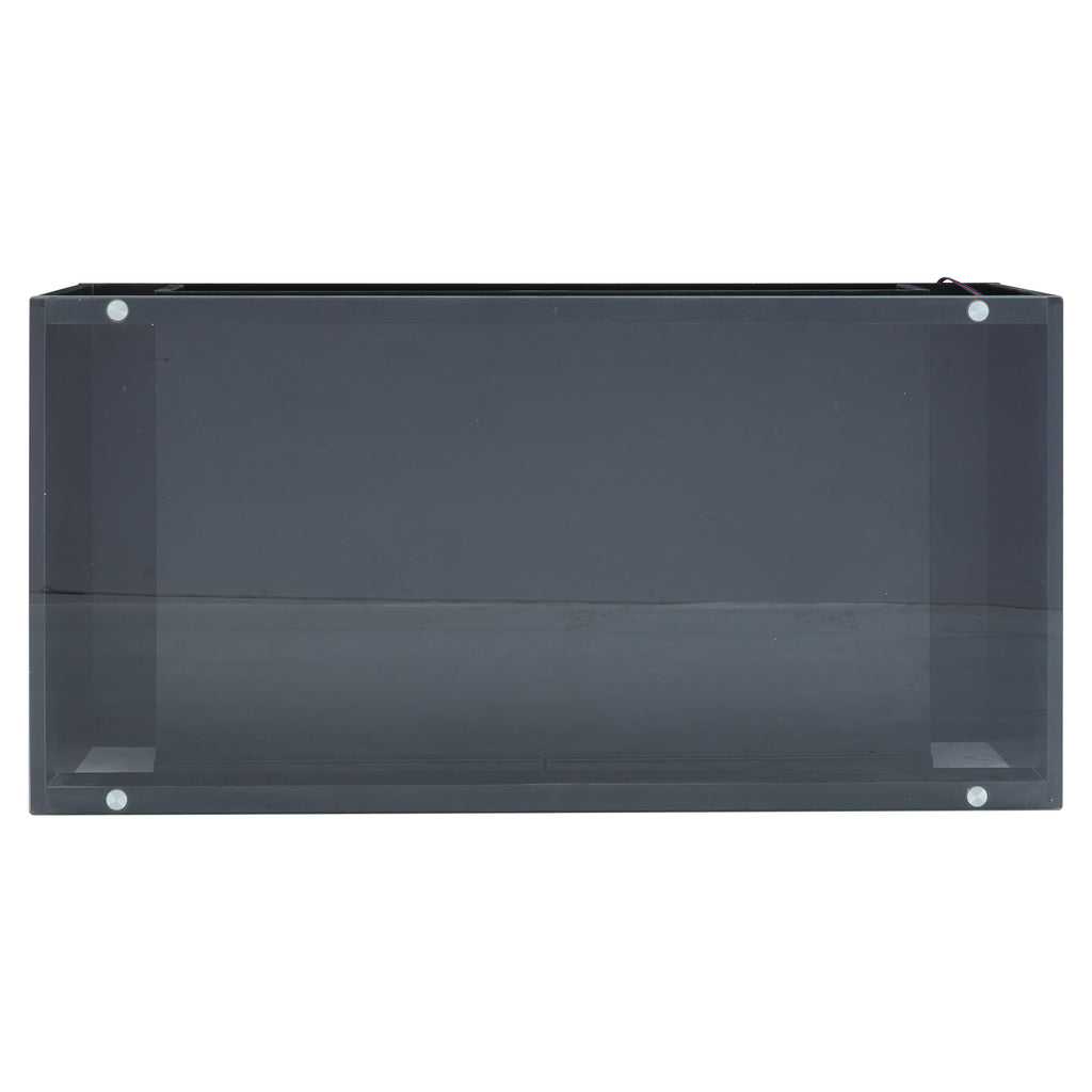 [variant:N892P428787B] High-Gloss LED Coffee Table with Glass Top and Drawers image 48