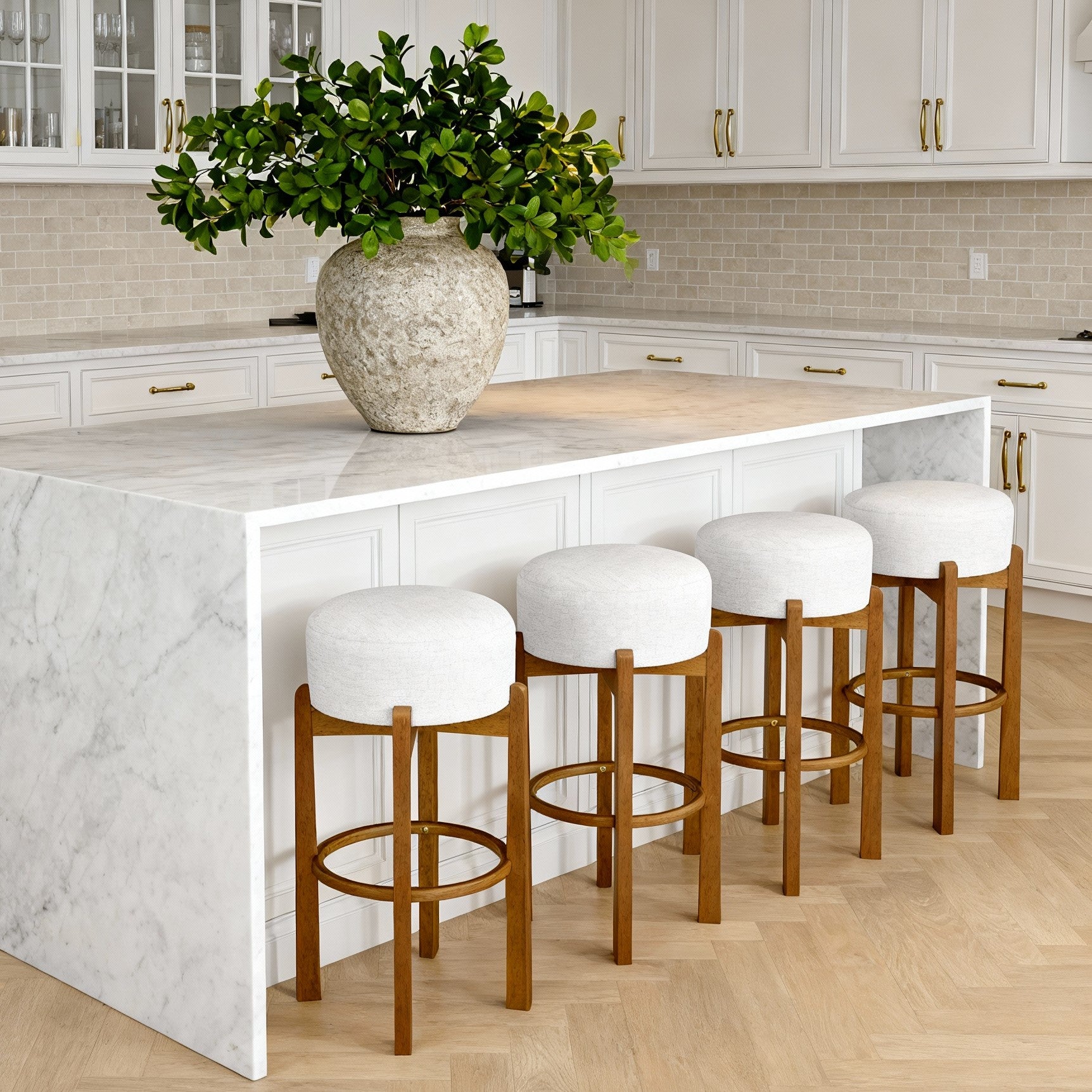 [variant:N897P443708W-S4] Vera Set of 4 Walnut Wood Counter Stools image 1