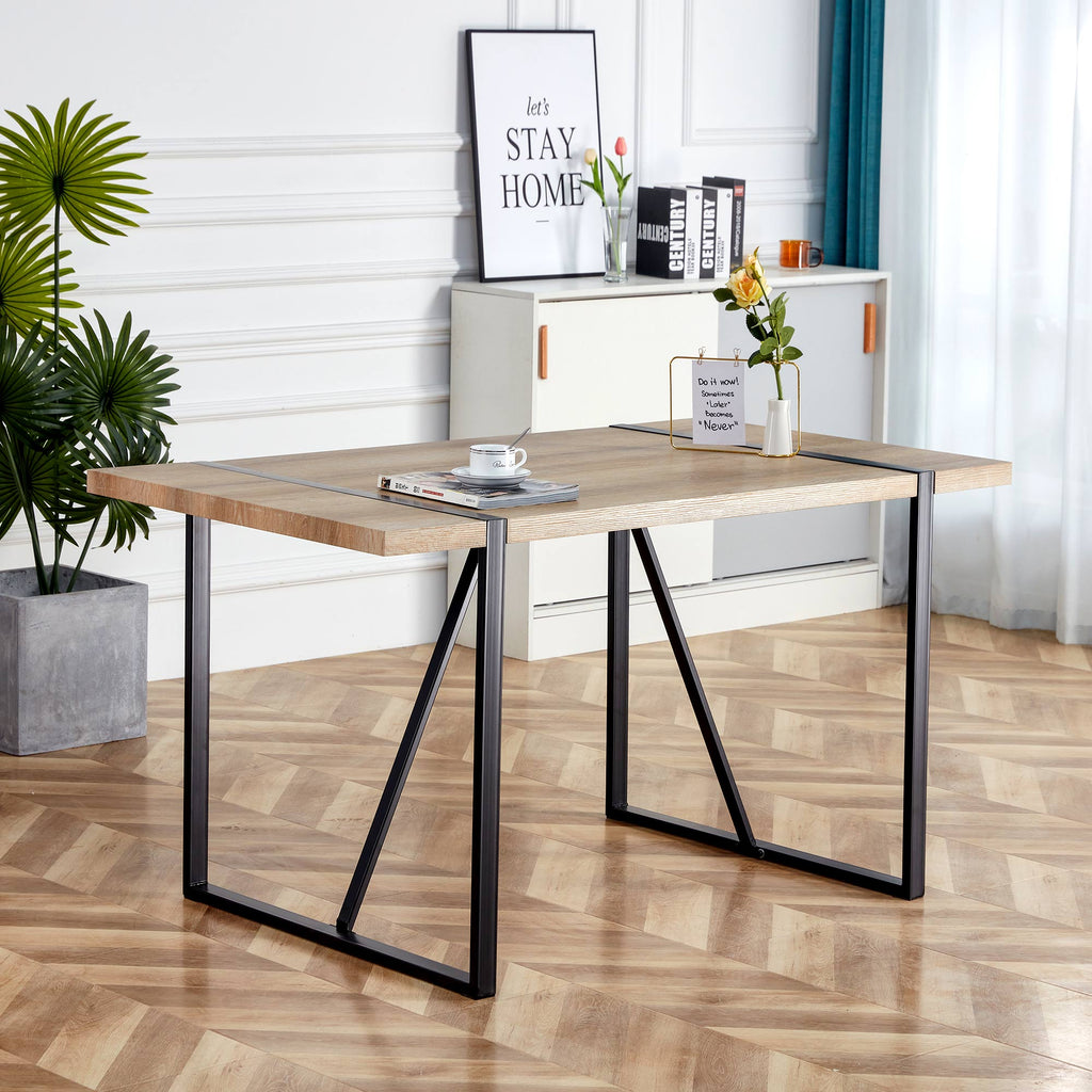 [variant:W3806P405273] Wood-Grain Dining Table – 55-Inch image 13