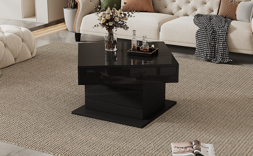 [variant:N892P423296B] Black 360° Rotating Lift-Top Coffee Table image 46