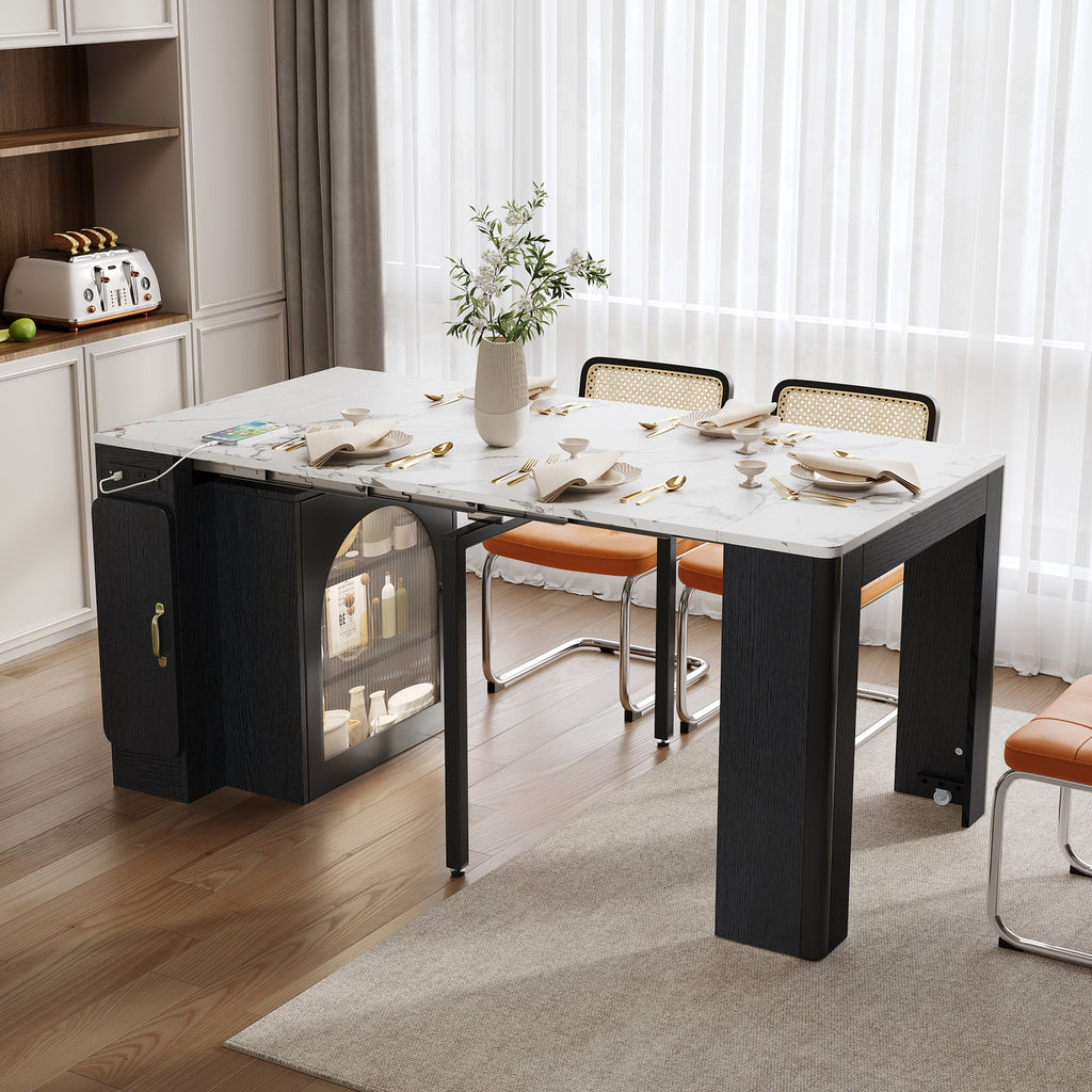 [variant:XW000024AAB-CA] Rolling Kitchen Island with Extendable Dining Table image 14