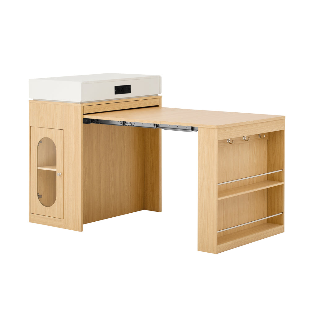 [variant:XW000028AAN-CA] Rolling Kitchen Island with Extendable Table image 13