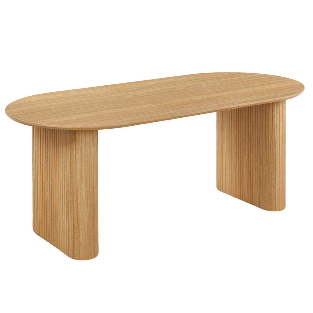 Extendable Oval Dining Table – Oak or Walnut — [variant:W3808S00001] Oak image 8