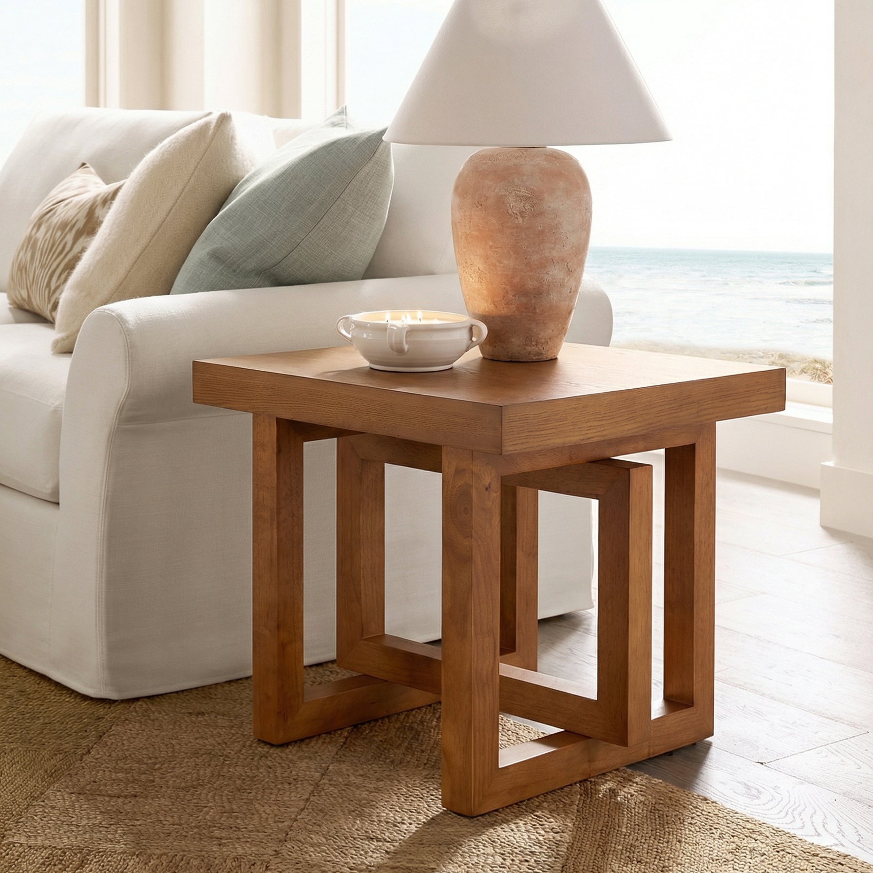 [variant:N876P386375D] Farmhouse Solid Wood End Table image 1