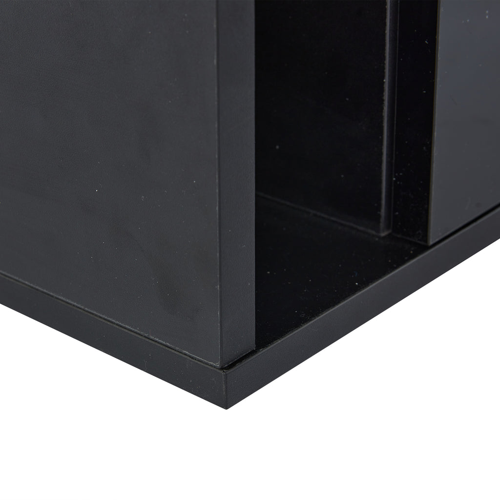[variant:N892P428787B] High-Gloss LED Coffee Table with Glass Top and Drawers image 26