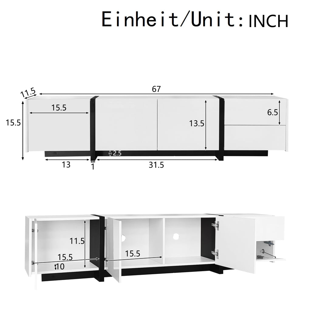 [variant:N875P283187W] High-Gloss LED TV Stand with Storage image 8