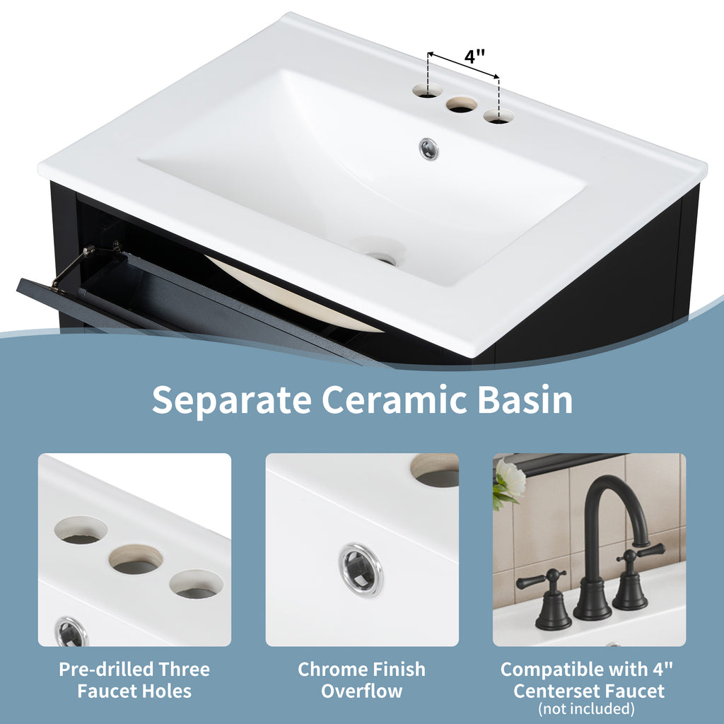 [variant:N725P280631B] Black Bathroom Vanity with Ceramic Sink – 24-Inch image 17