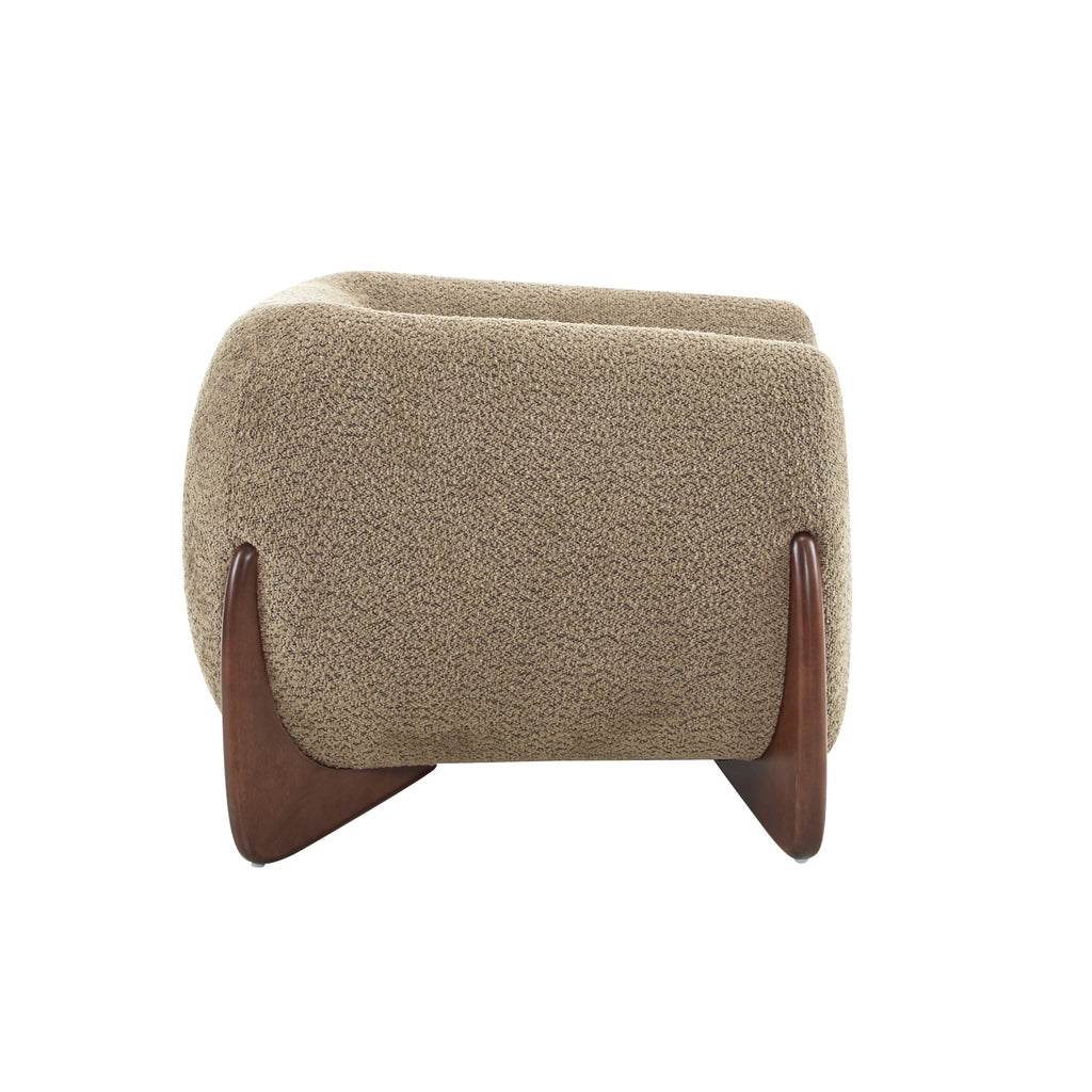 [variant:N898P444017D] Bouclé Wood-Frame Armchair image 4