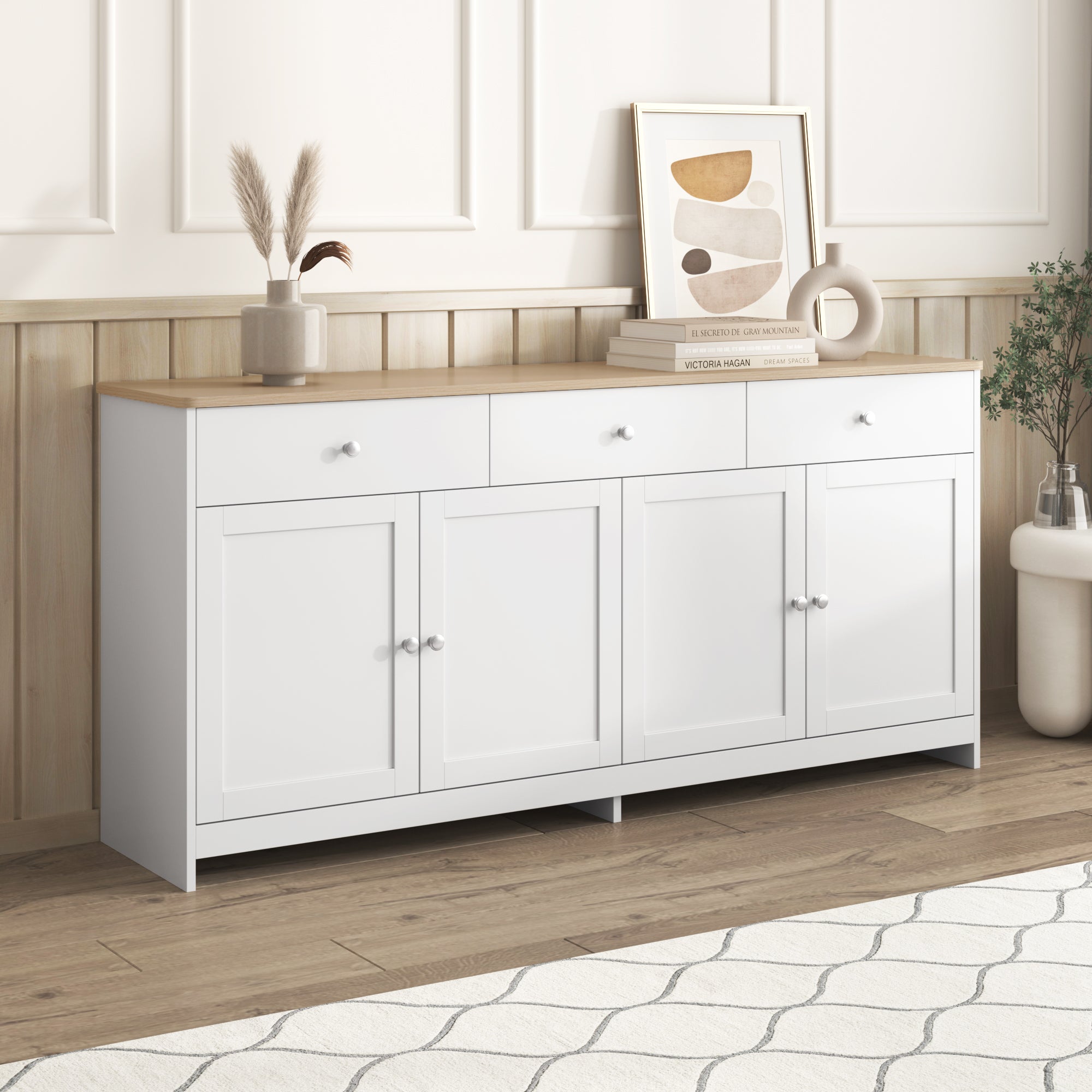 [variant:GA0017W] White / Wood Tone image 11