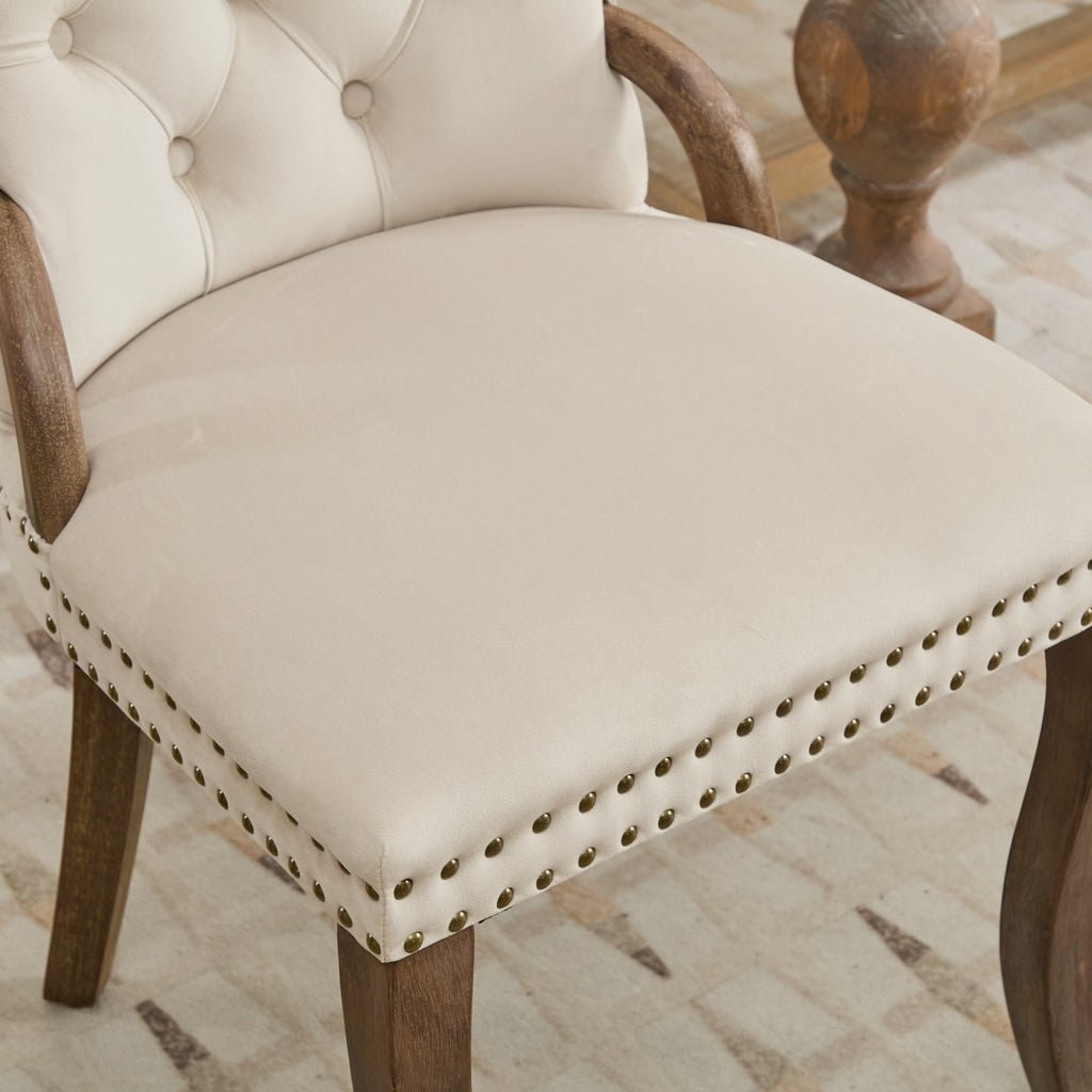 [variant:W5755P512977] Tufted Velvet Dining Armchairs – Set of 2 image 13