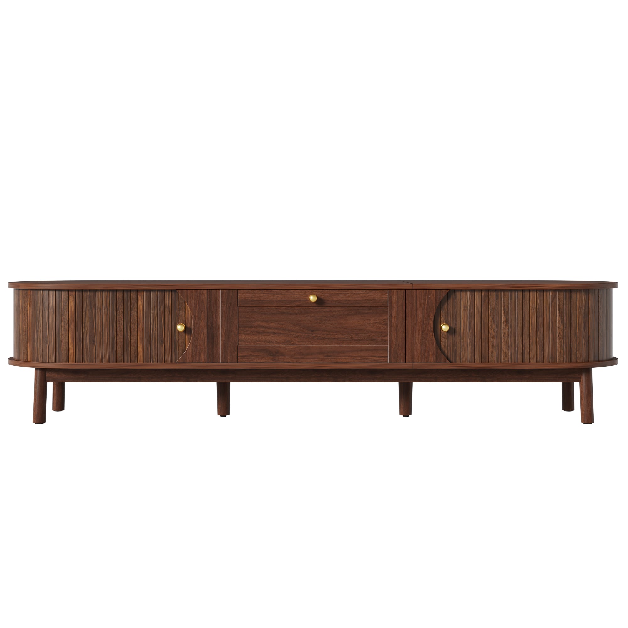 [variant:N875P452044N] Walnut TV Stand with Sliding Doors – 67-Inch image 18