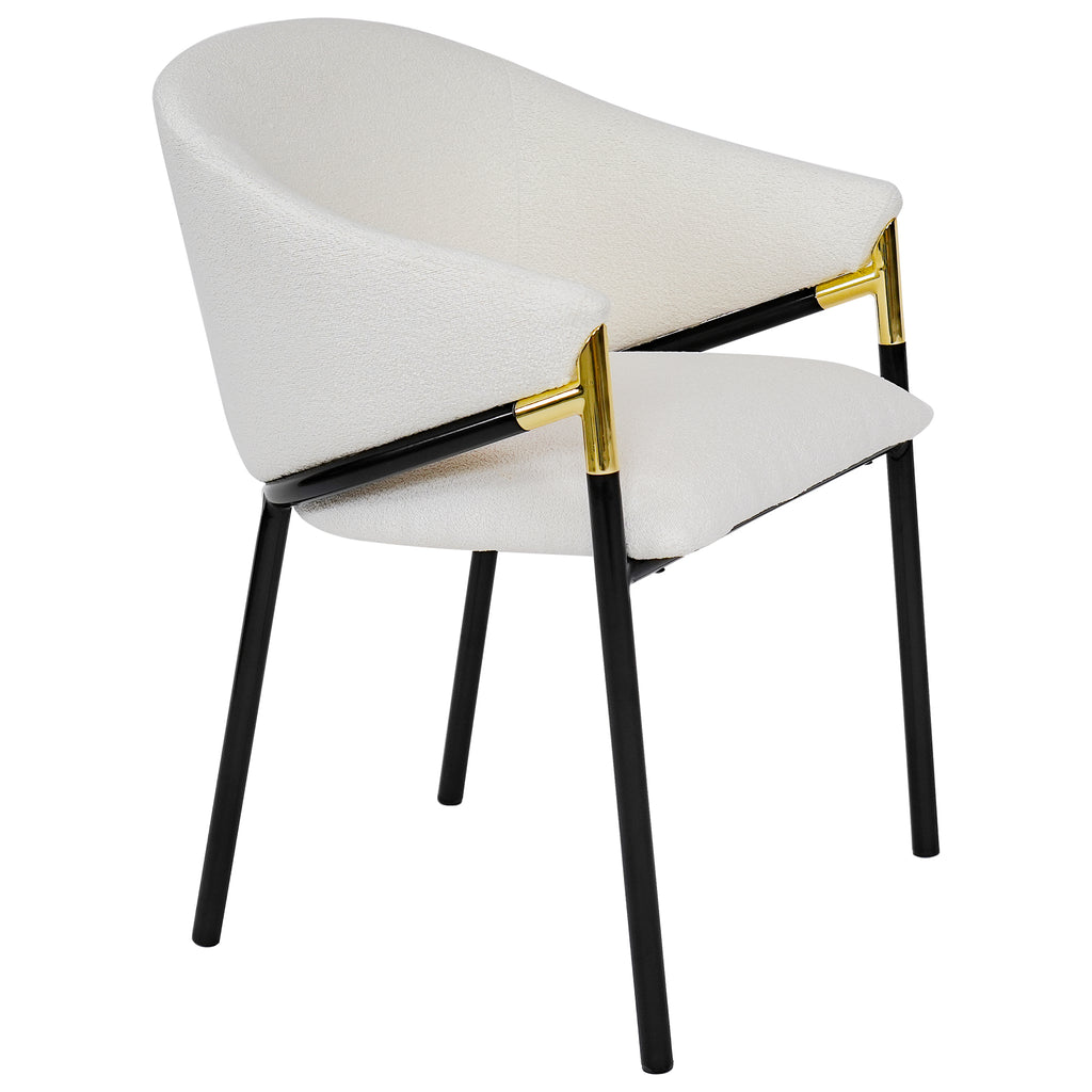 [variant:N876P313041A] Set of 2 Modern Upholstered Dining Chairs – White image 6